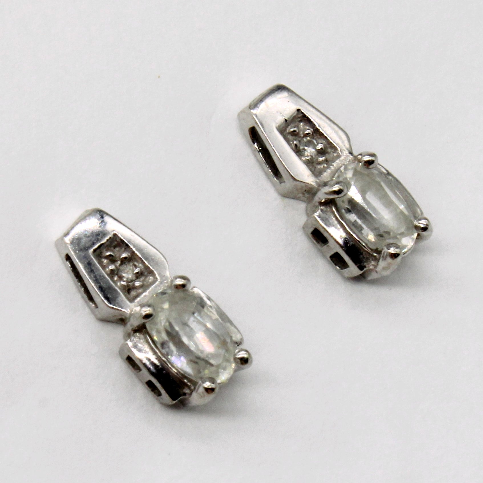 Topaz & Diamond Earrings | 0.50ctw, 0.01ctw |