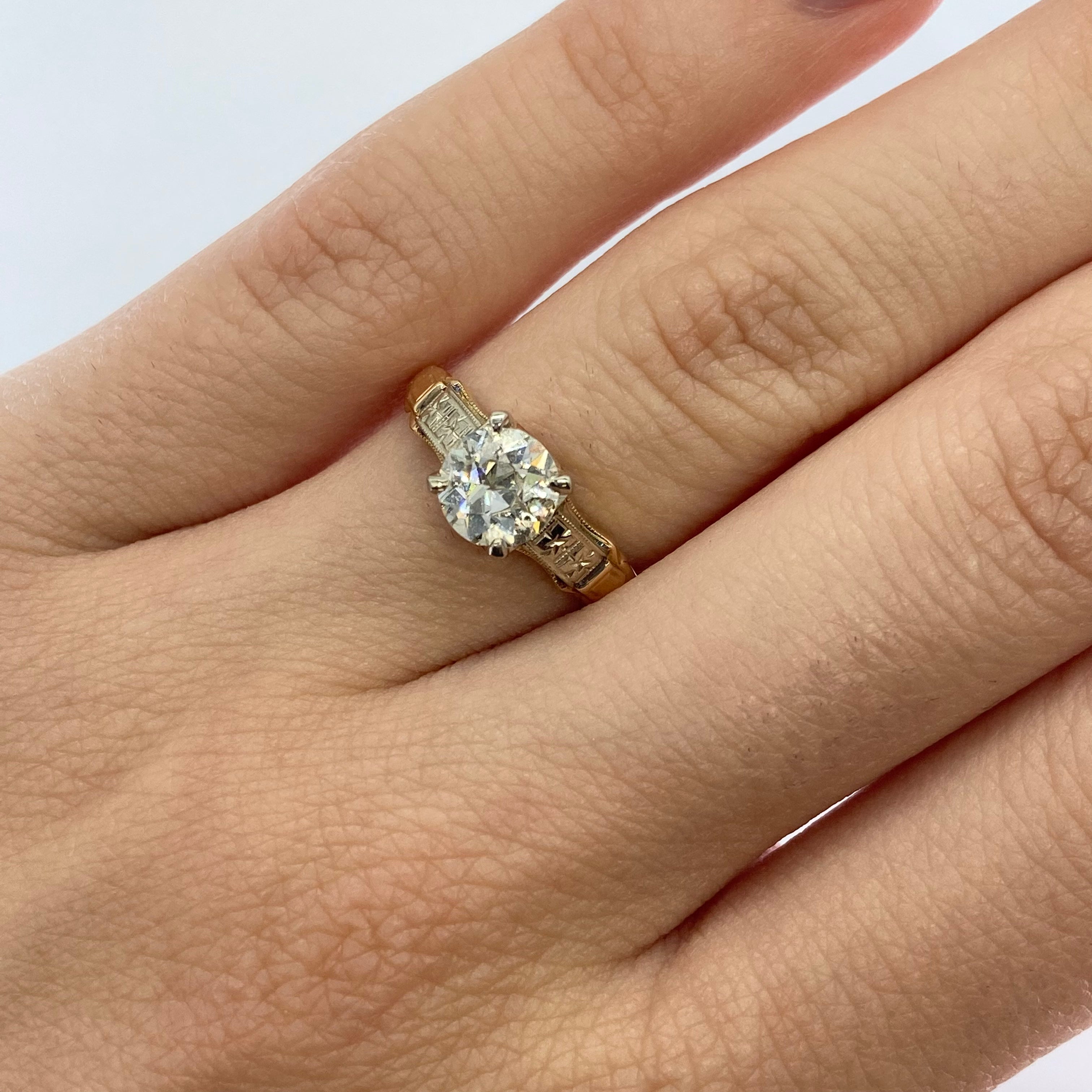 Early 1900s Old European Cut Diamond Engagement Ring | 0.81ct | SZ 4.75 |