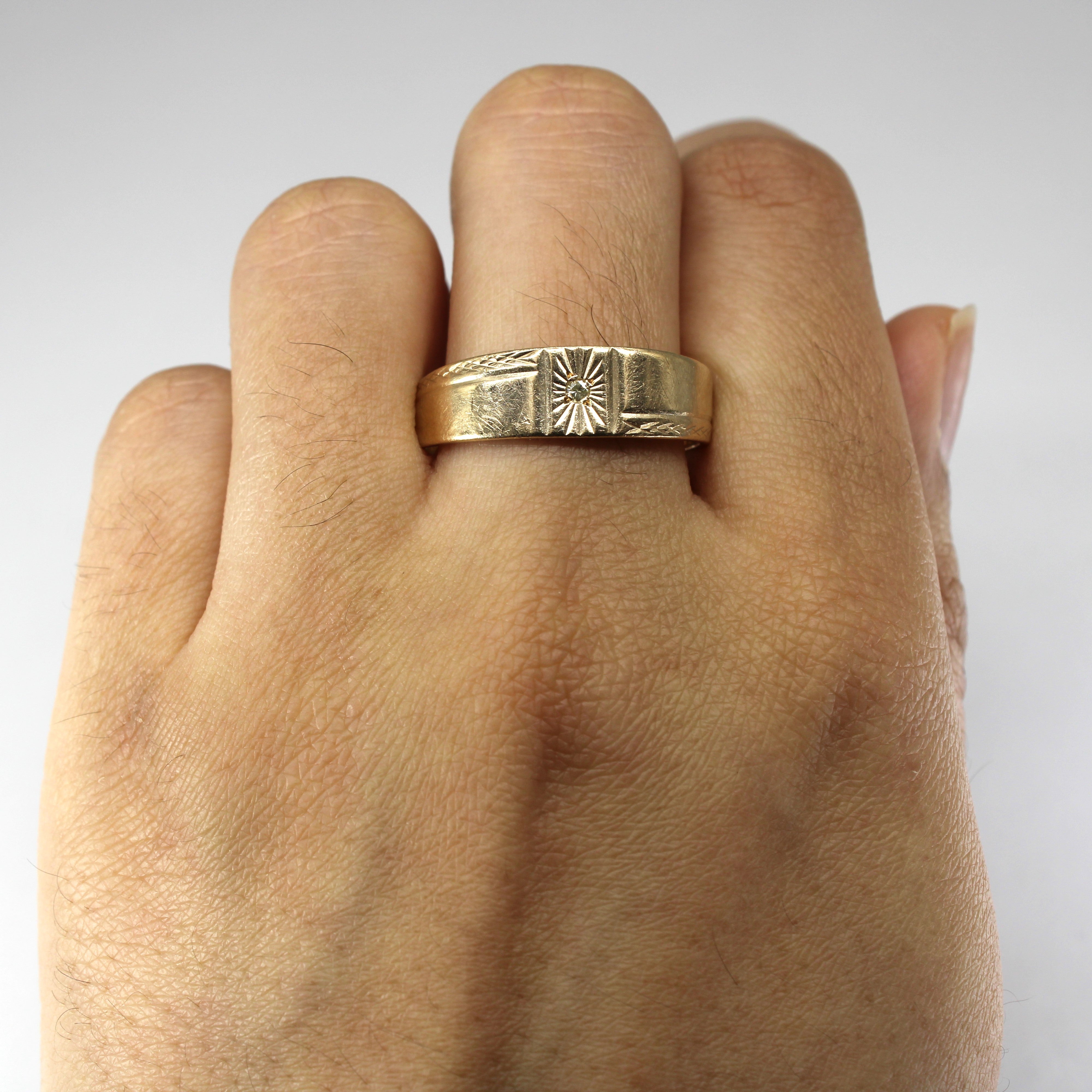 Textured Diamond Band | 0.02ct | SZ 12.75 |