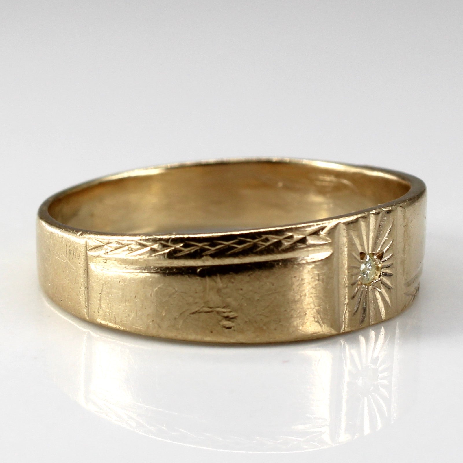 Textured Diamond Band | 0.02ct | SZ 12.75 |