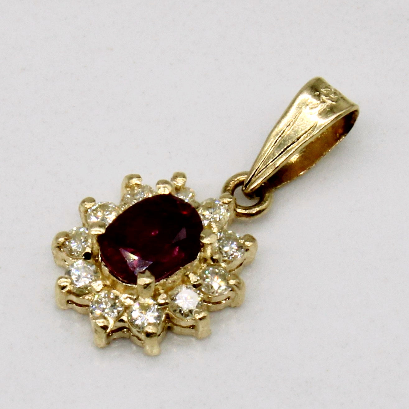 Ruby & Diamond Pendant | 0.26ct, 0.095ctw |
