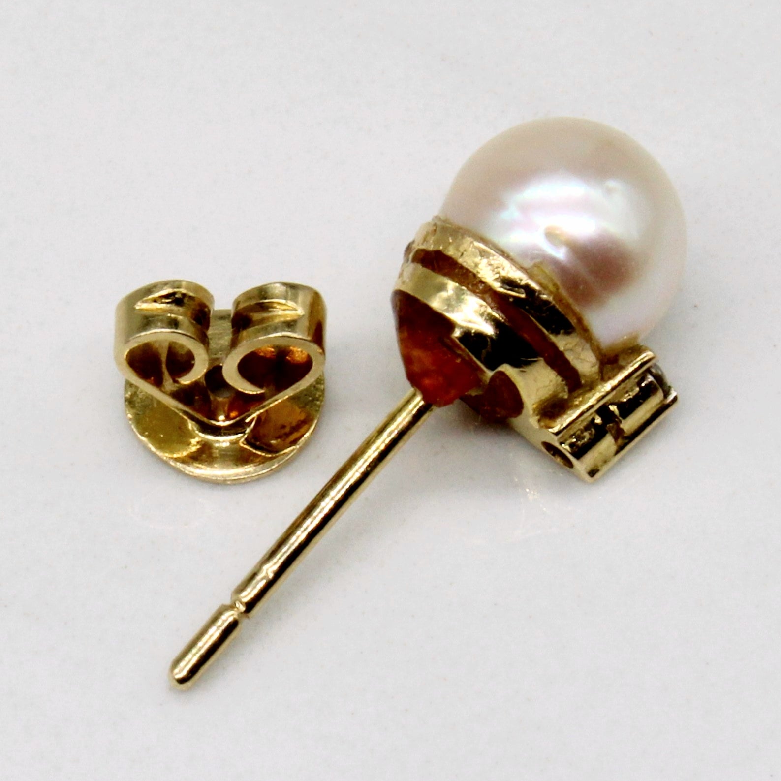 Pearl & Diamond Earrings | 0.02ctw |