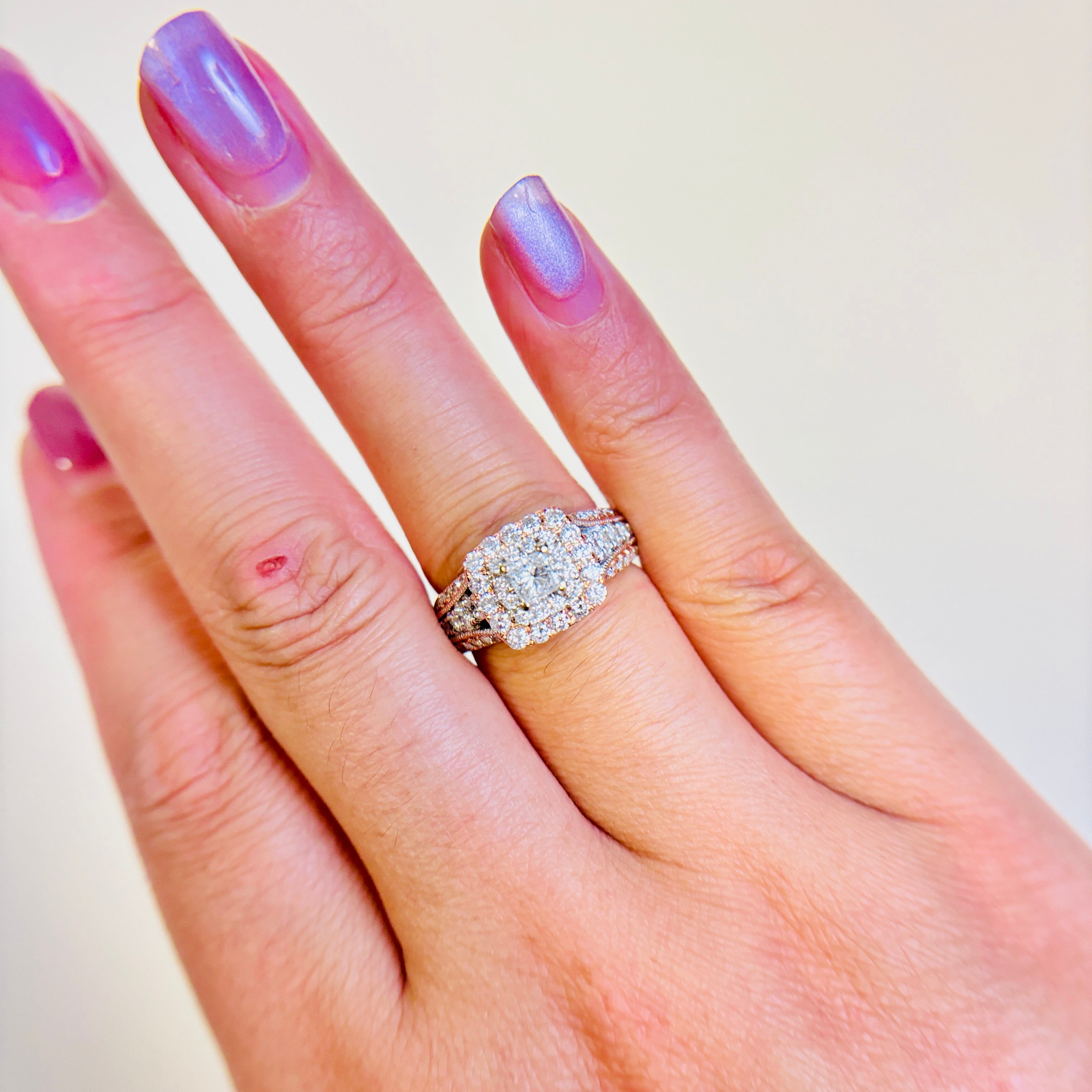 14k Rose Gold Diamond Engagement Ring | 1.38ctw | SZ 5.25