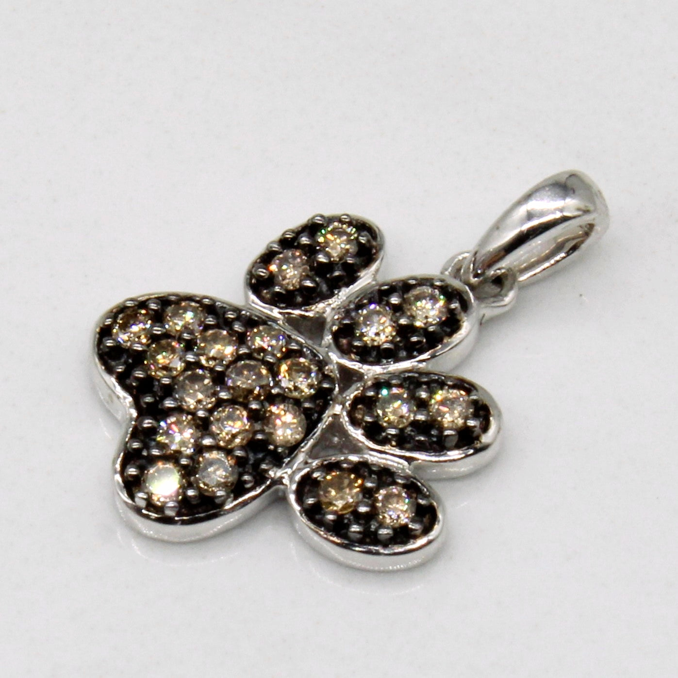 Brown Diamond Paw Pendant | 0.10ctw |