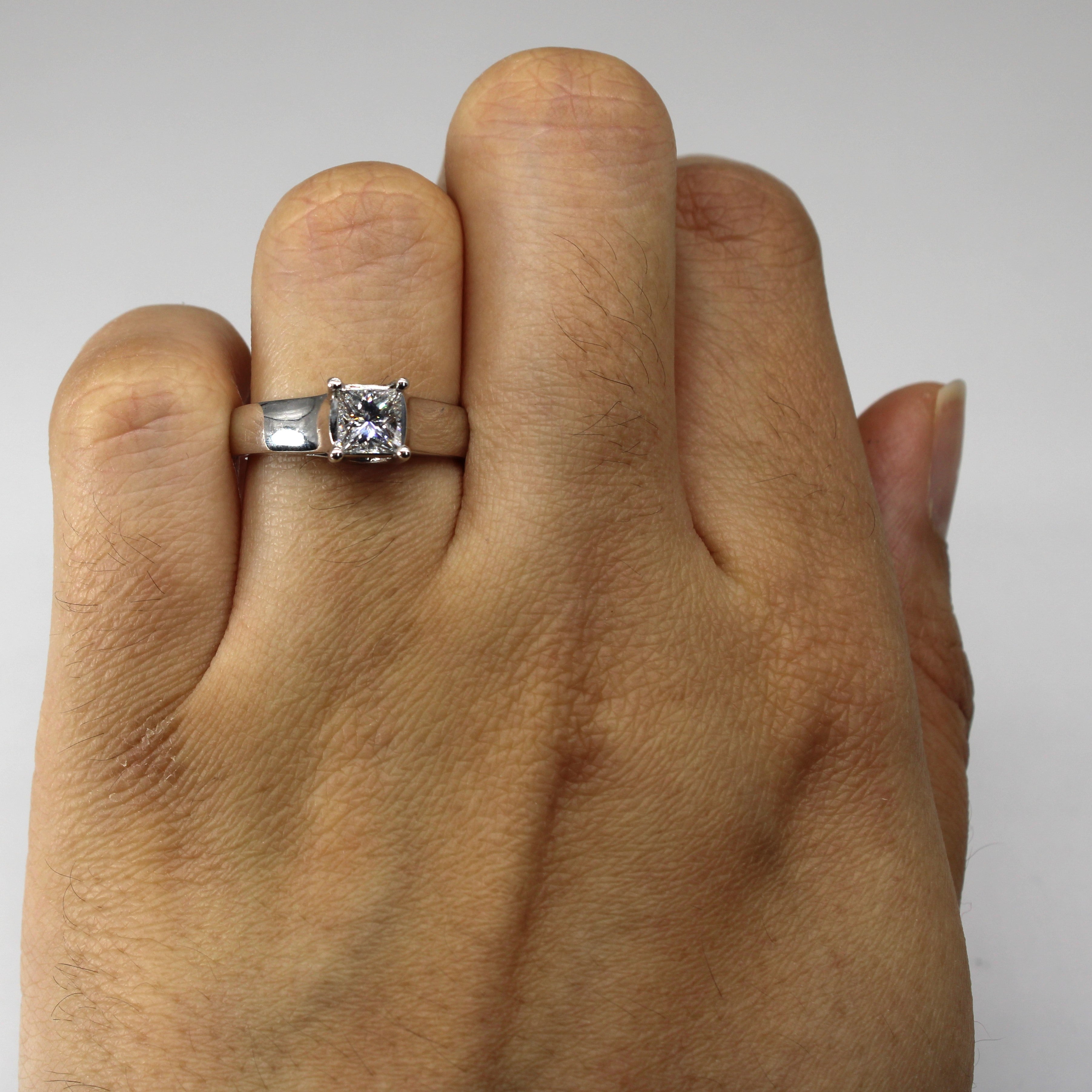 Princess Canadian Diamond Engagement Ring | 0.71ct VS1 H | SZ 5.5 |