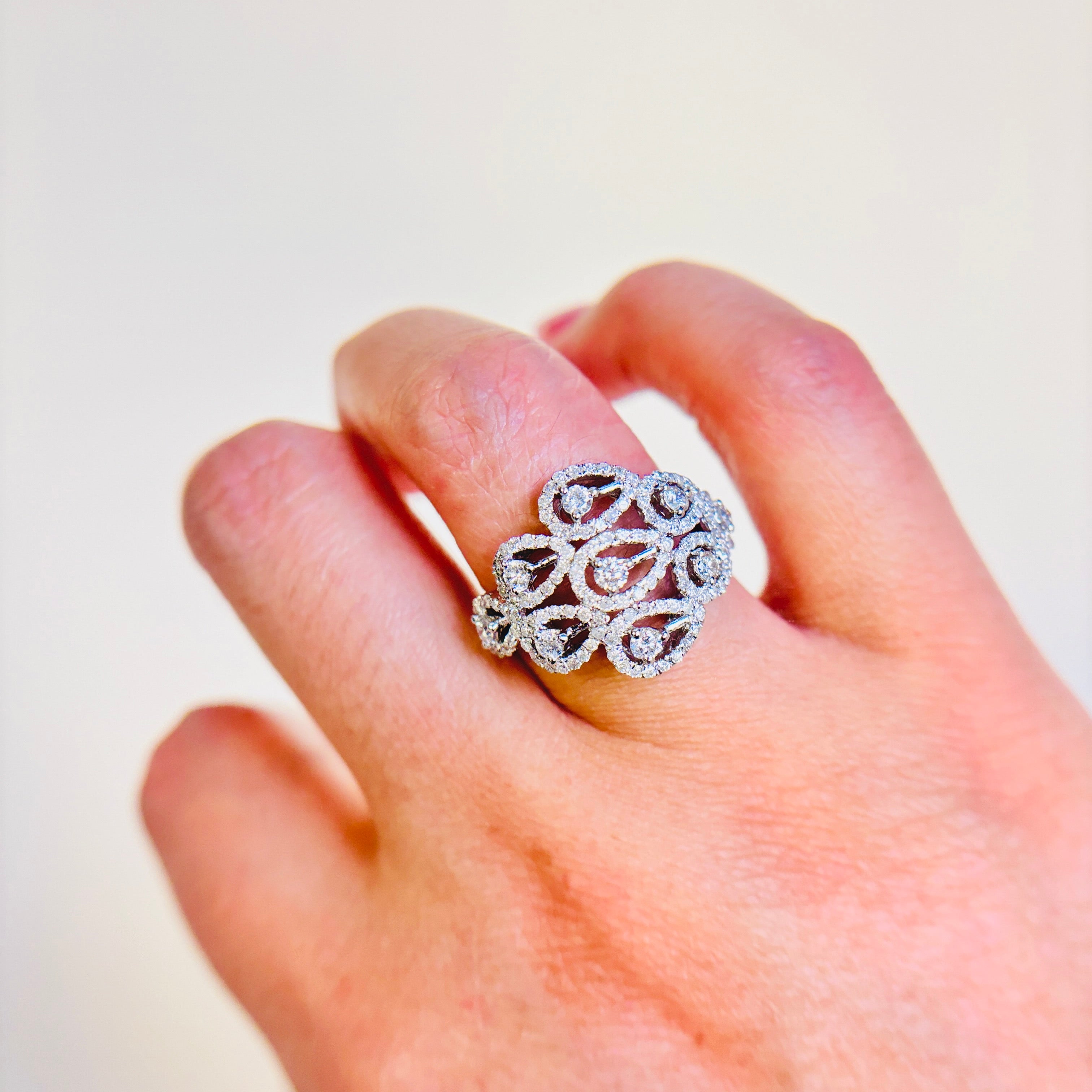 14k White Gold Diamond Ring | 1.56ctw | SZ 7