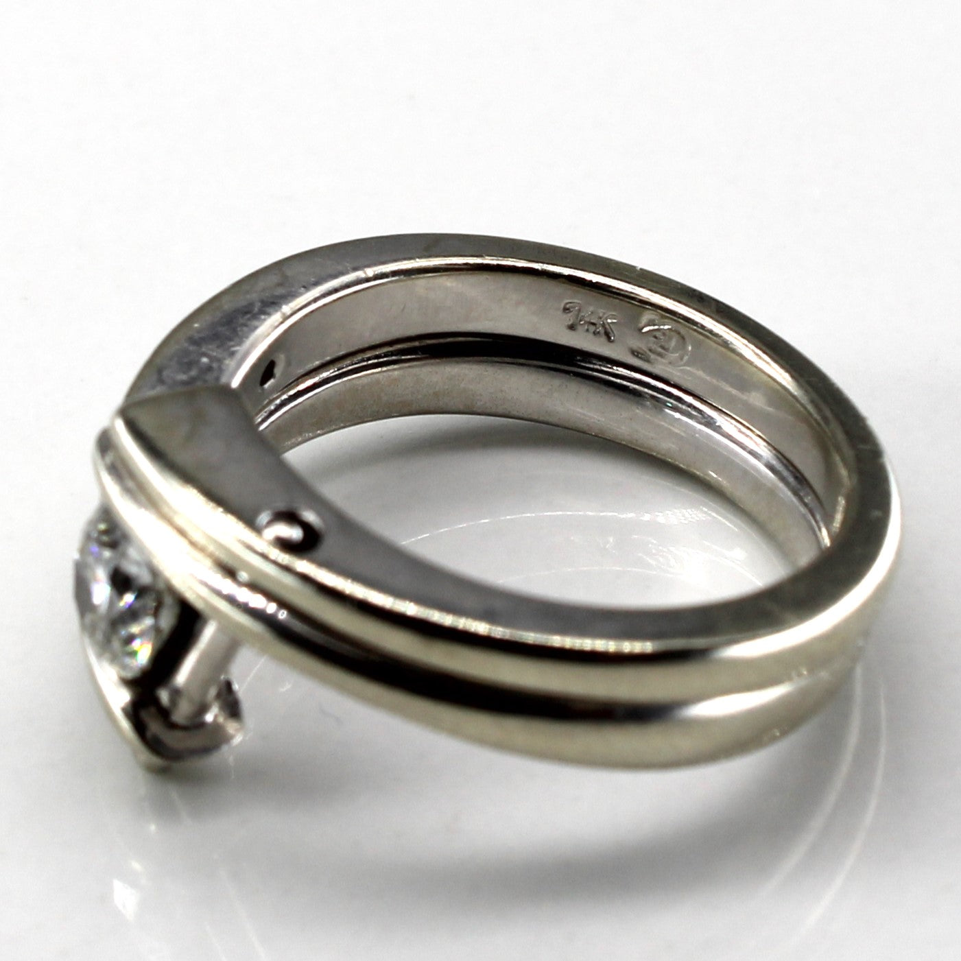 Bypass Diamond Engagement Ring Set | 0.56ctw VS2 G | SZ 6 |
