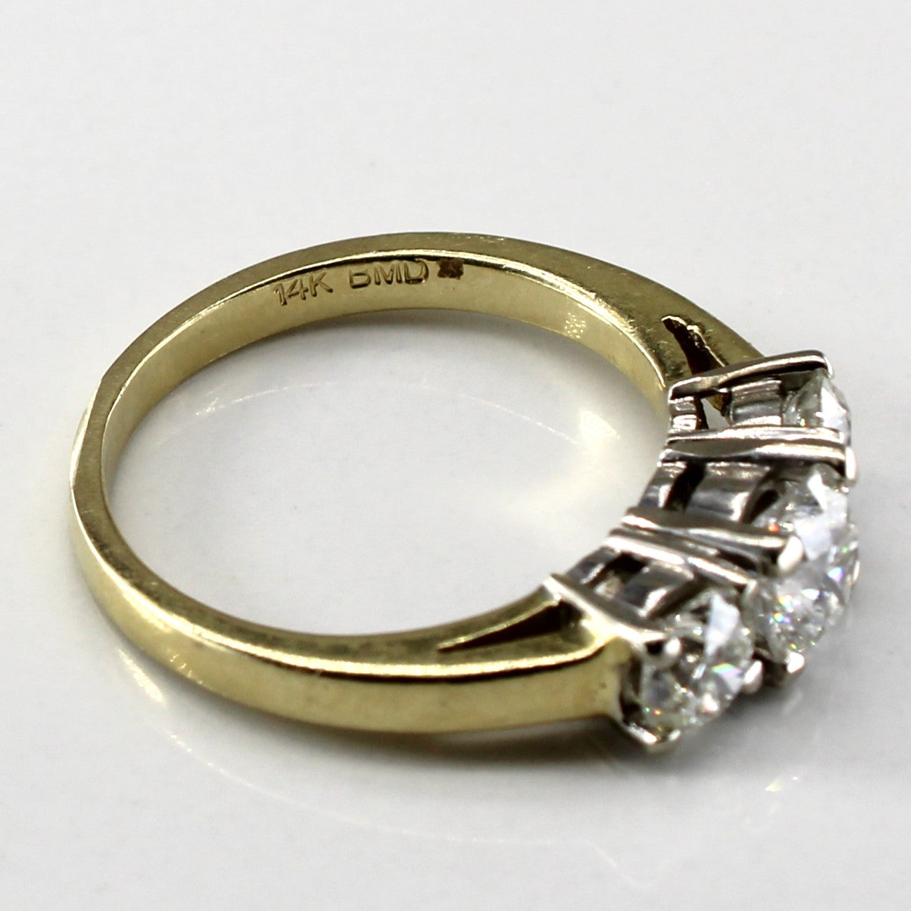 Three Stone Canadian Diamond Engagement Ring | 1.27ctw I1 G/H | SZ 5.5 |
