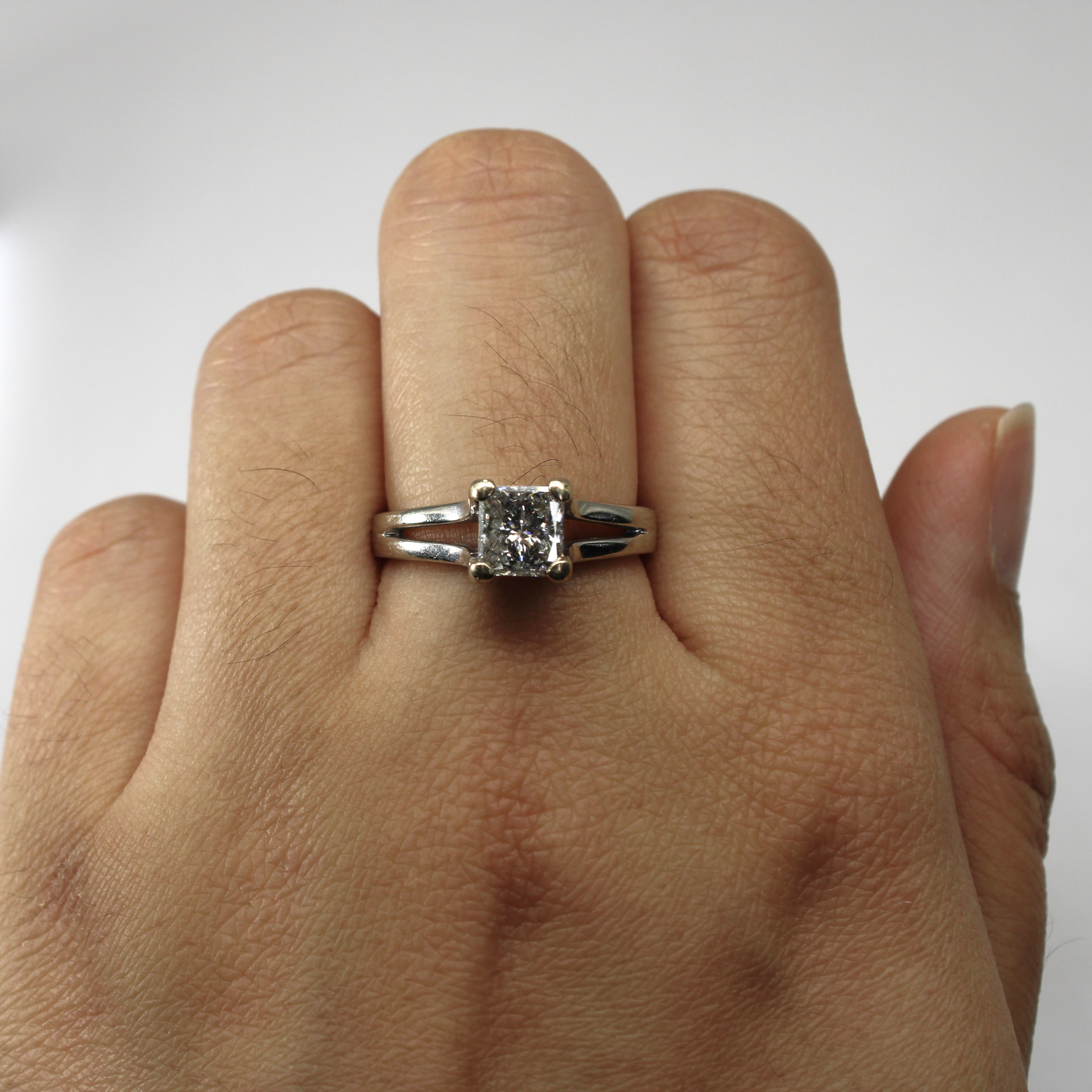 Solitaire Princess Canadian Diamond Ring | 1.24ct I1 G/H | SZ 7 |