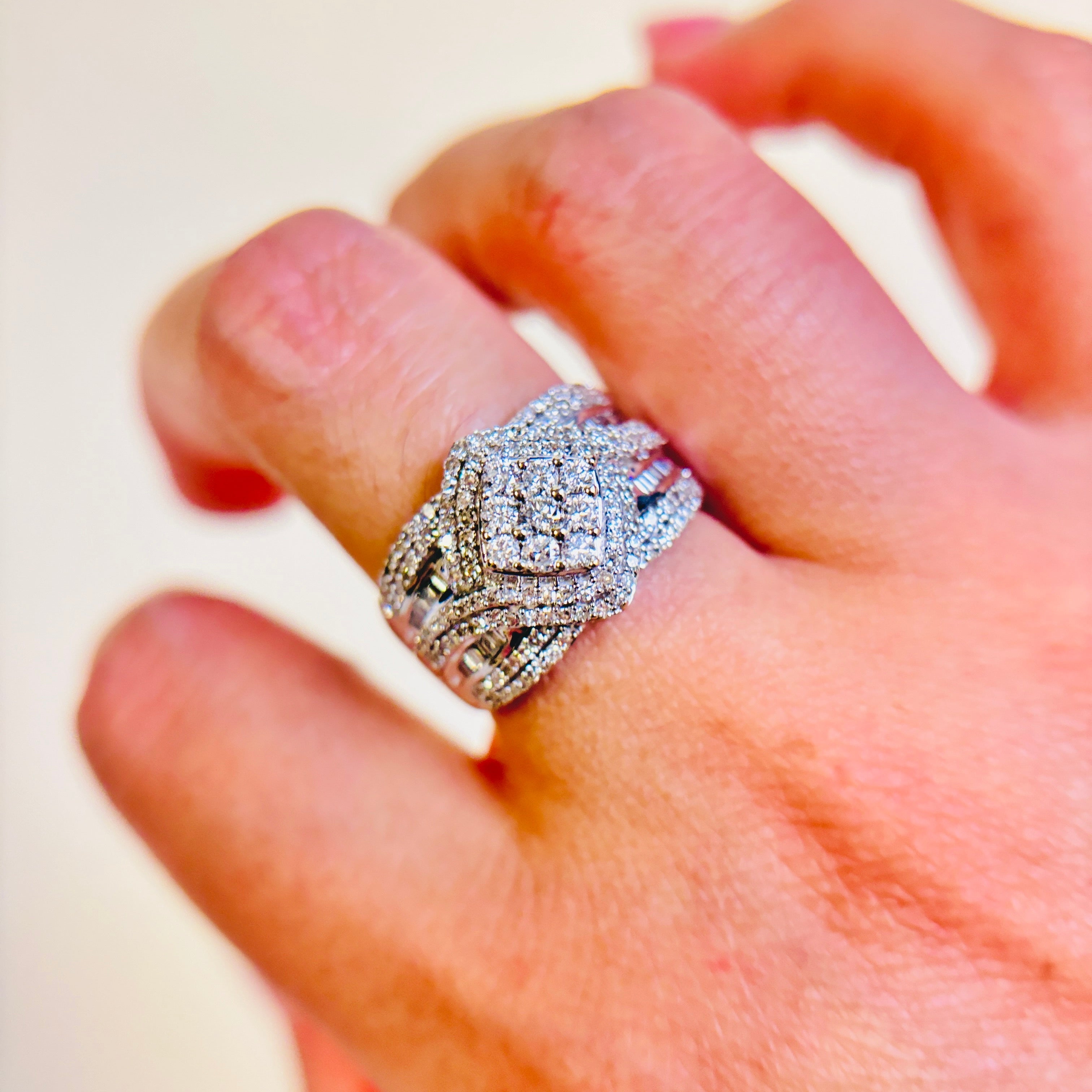 10k White Gold Diamond Ring | 1.10ctw | SZ 8