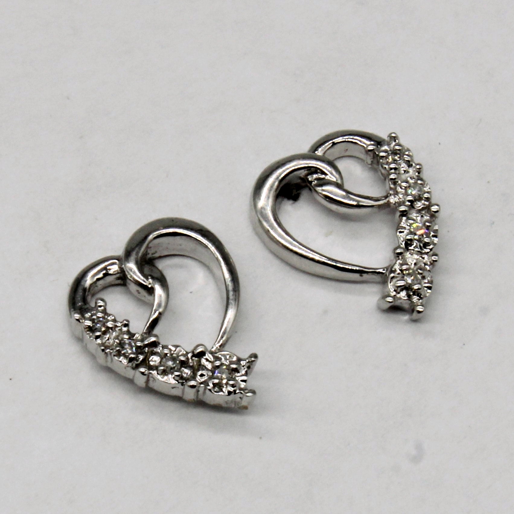 Diamond Heart Earrings | 0.03ctw |