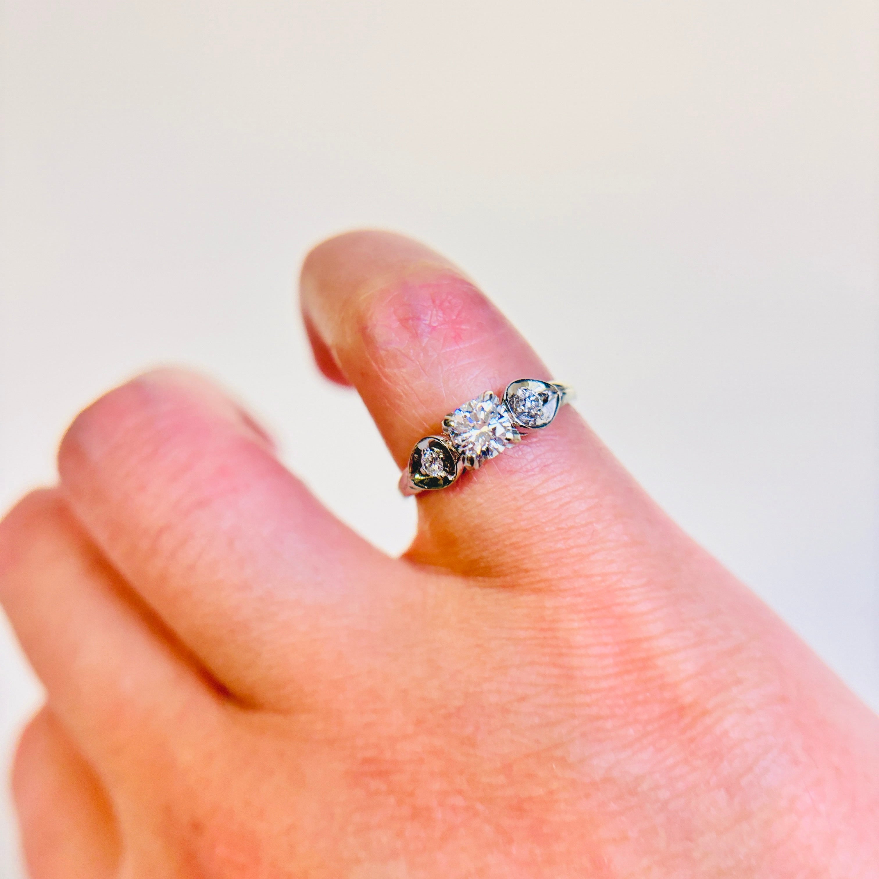 18k White Gold Diamond Engagement Ring | 0.50ctw | SZ 4.75