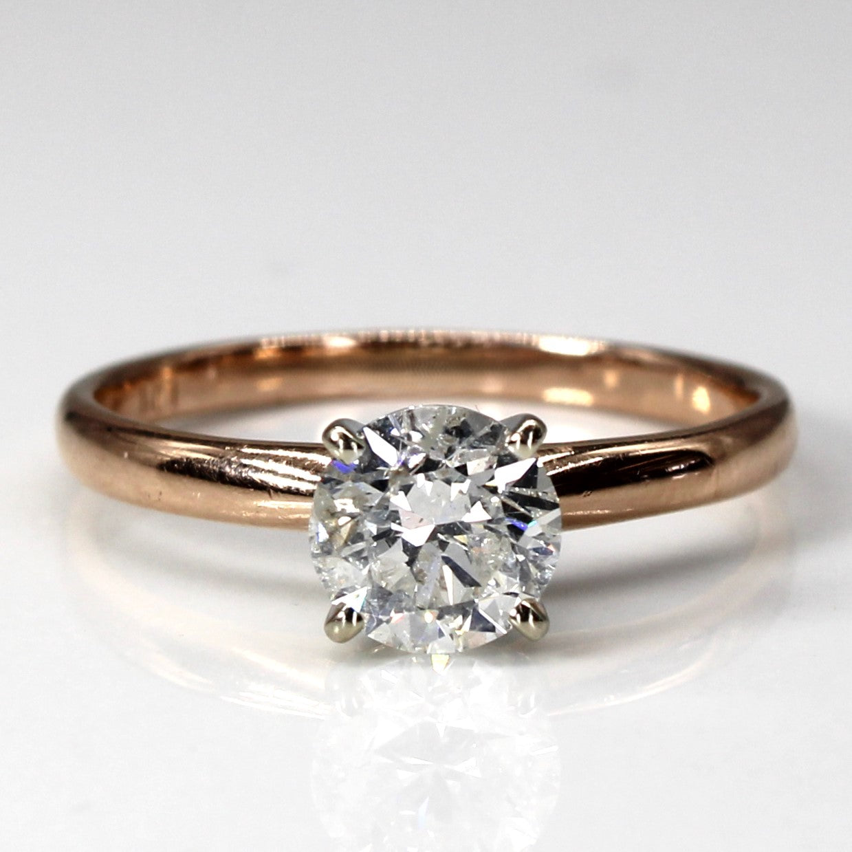 Rose Gold Solitaire Diamond Engagement Ring | 1.01ct I2 H Ex | SZ 7.5 |