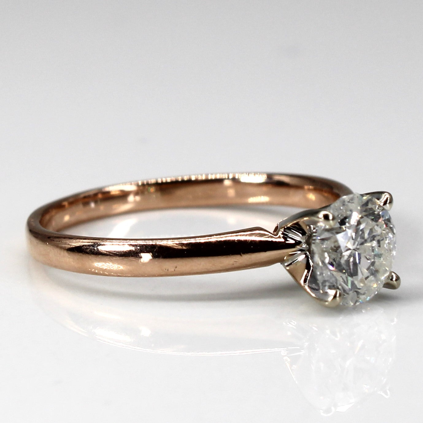 Rose Gold Solitaire Diamond Engagement Ring | 1.01ct I2 H Ex | SZ 7.5 |