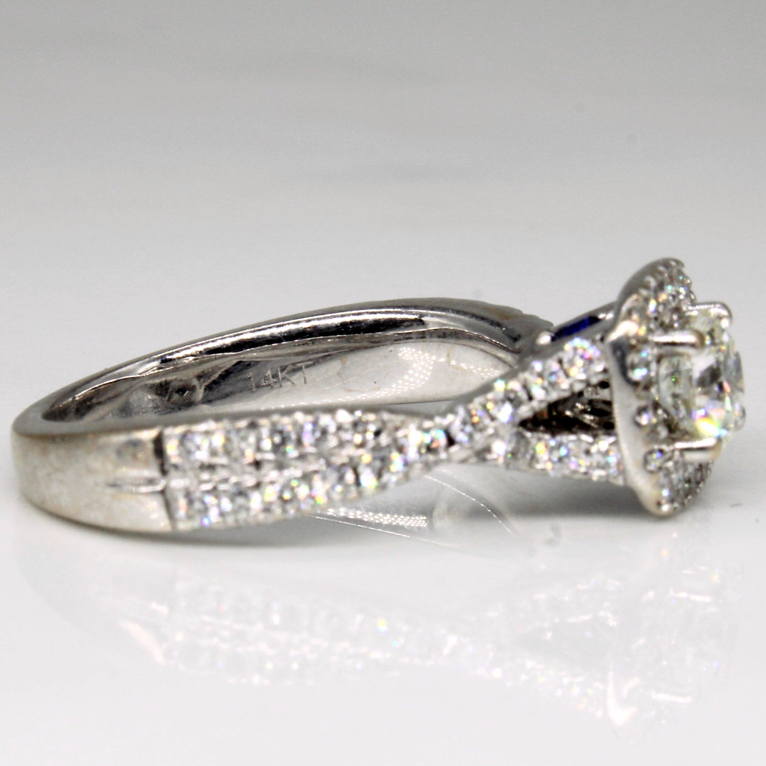 VERA WANG Diamond & Synthetic Sapphire Engagement Ring | 1.05ctw, 0.10ctw | SZ 6.25 |