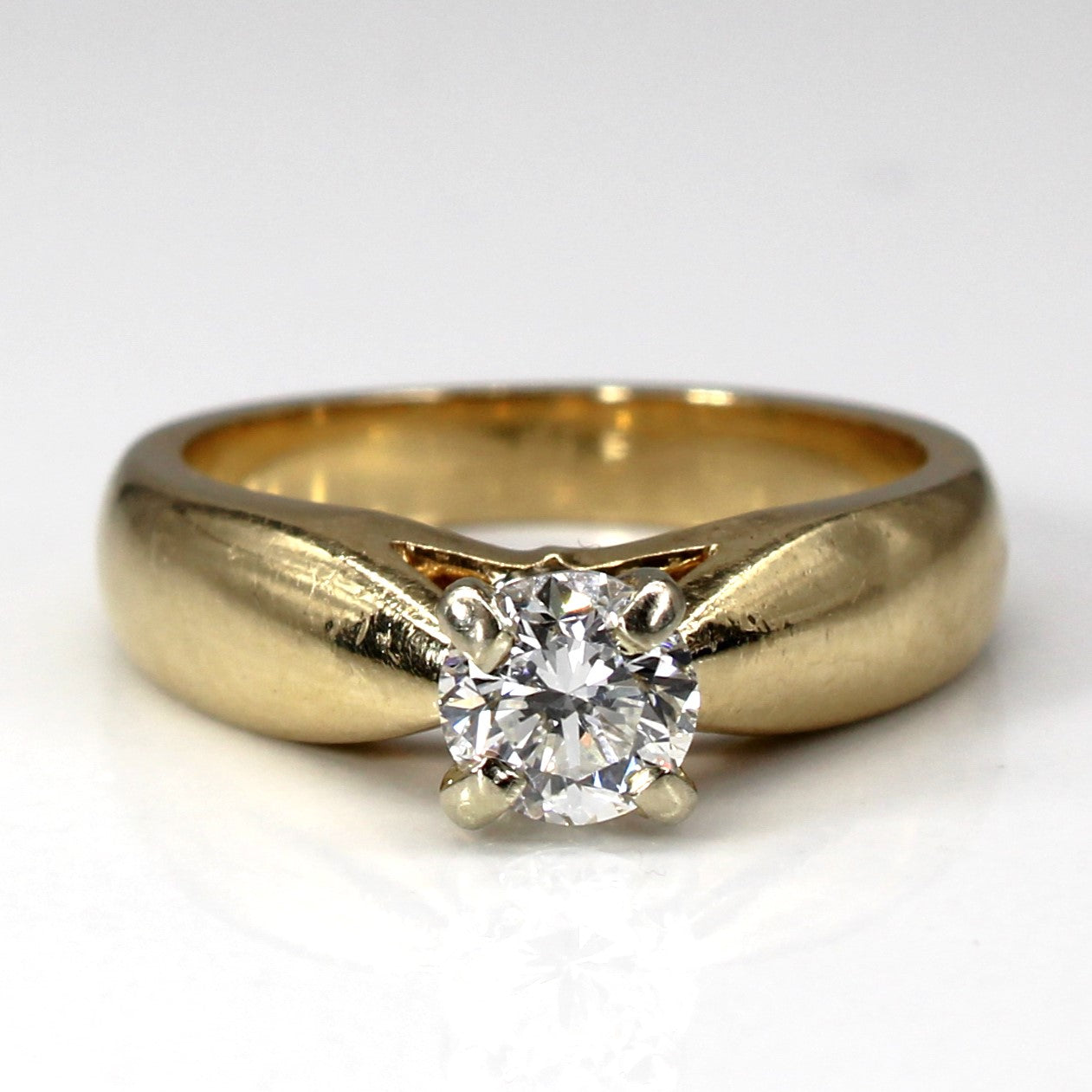 Bague solitaire en diamant | 0,61 ct I1 G/H | Taille 6 |