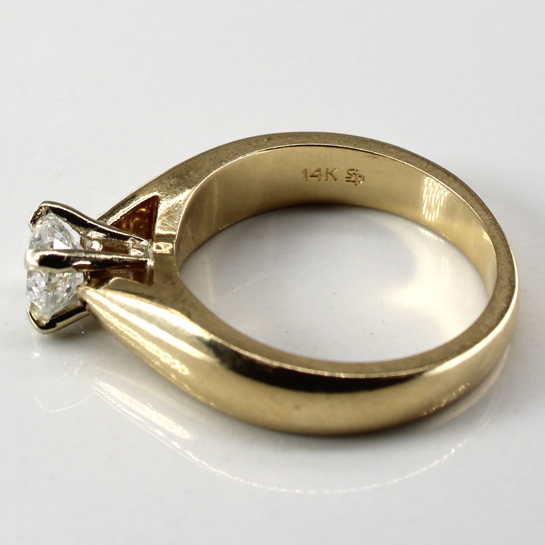 Bague solitaire en diamant | 0,61 ct I1 G/H | Taille 6 |