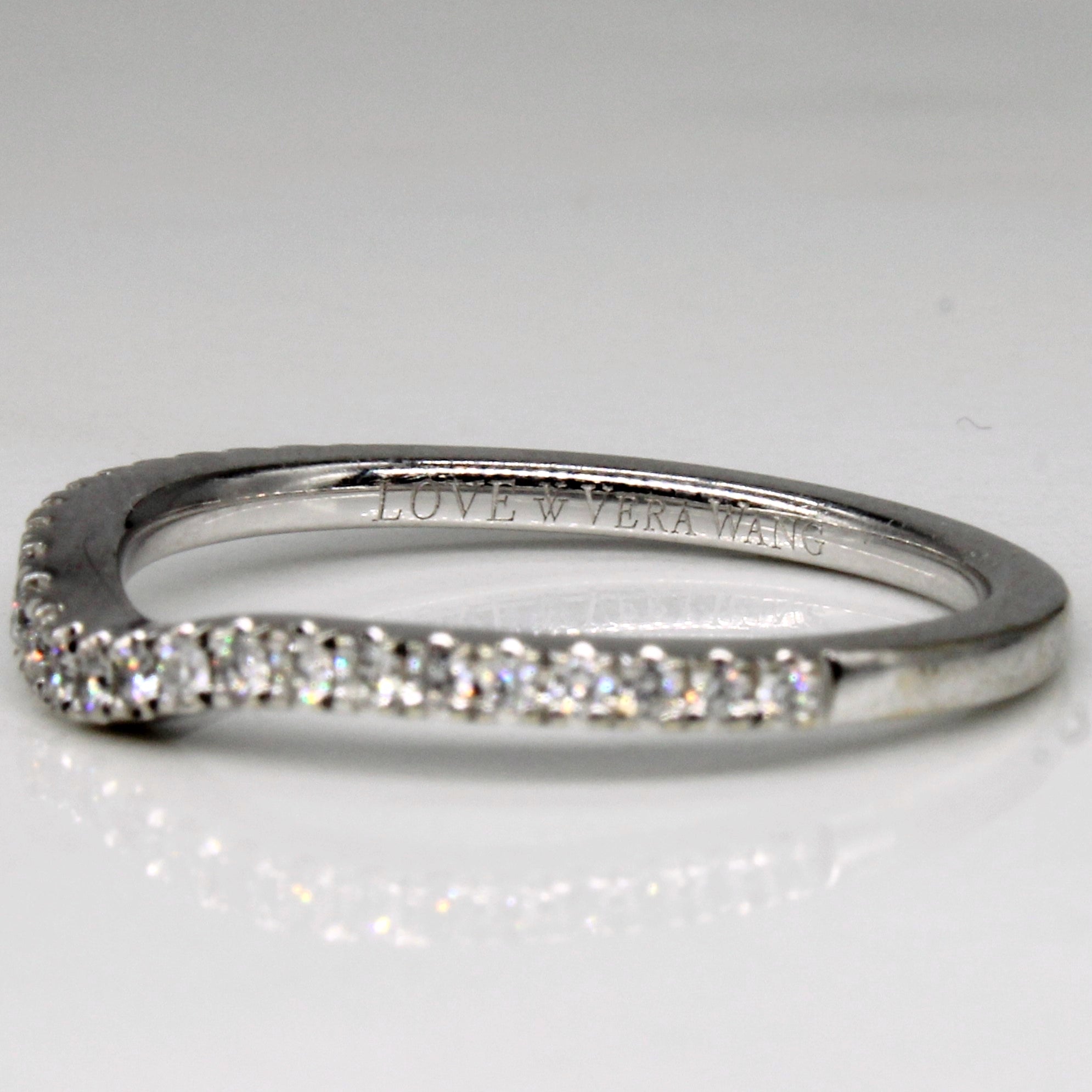 'Vera Wang' Diamond Contour Wedding Band | 0.13ctw | SZ 6.25 |