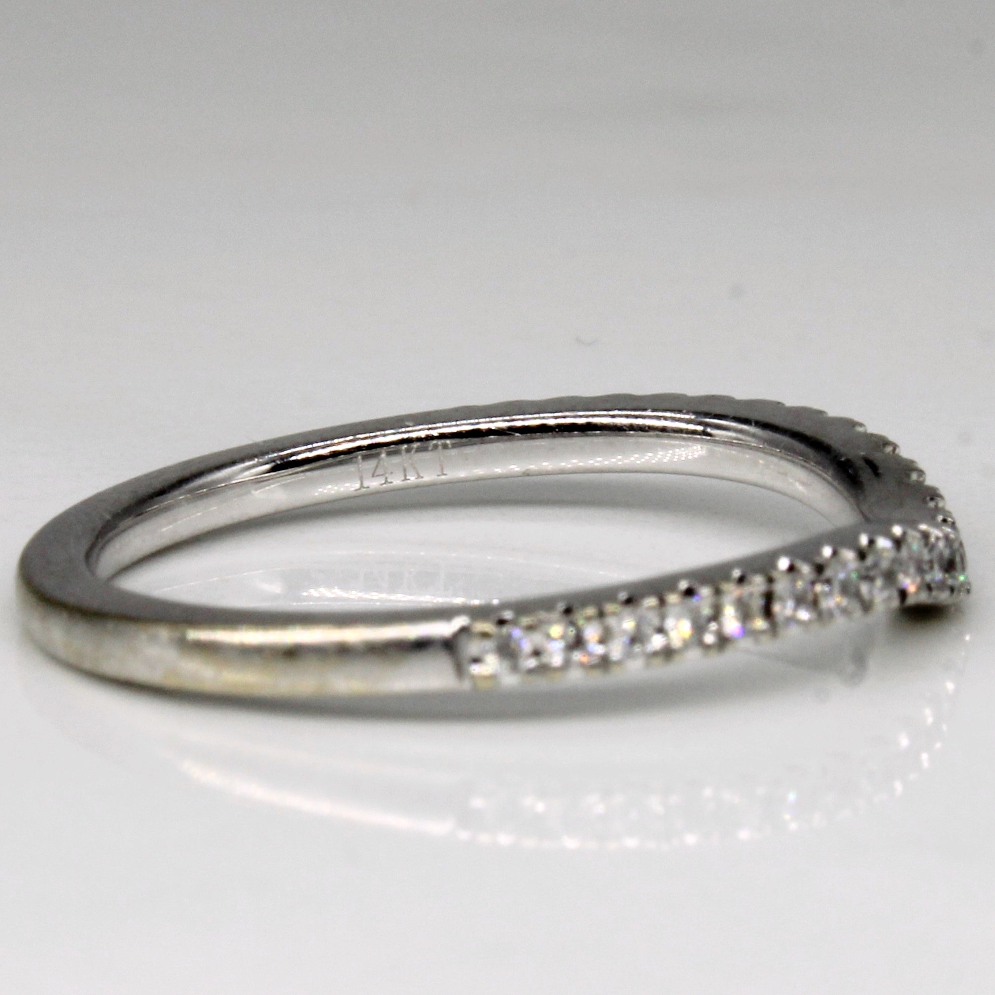 'Vera Wang' Diamond Contour Wedding Band | 0.13ctw | SZ 6.25 |