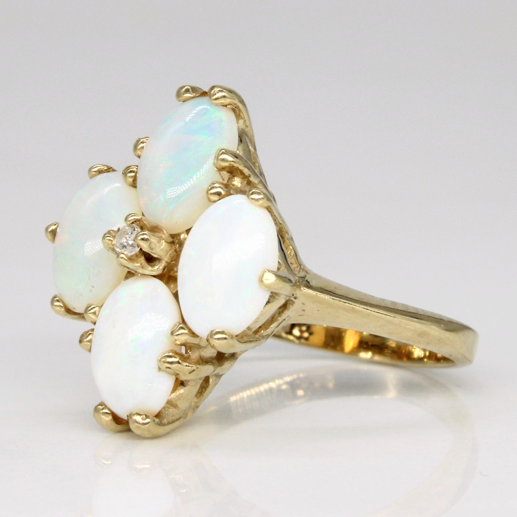 Opal & Diamond Cocktail Ring | 1.60ctw, 0.01ct | SZ 4.75 |
