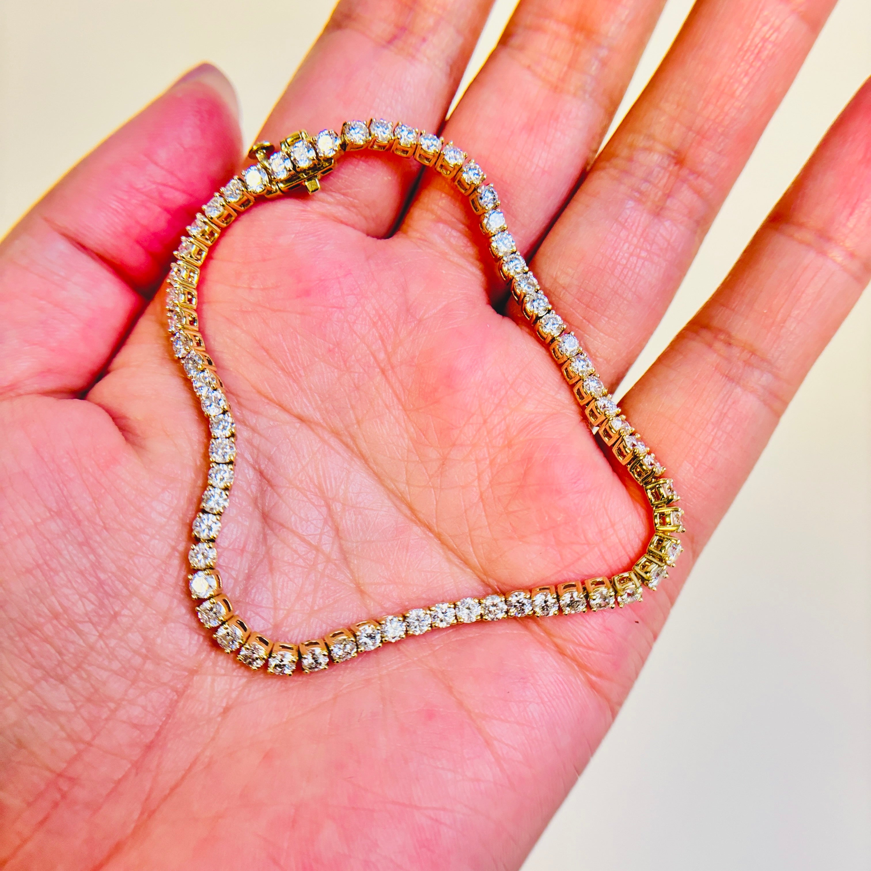 14k Yellow Gold Tennis Bracelet | 4.73ctw SI2/I1 H/I | 7.5"