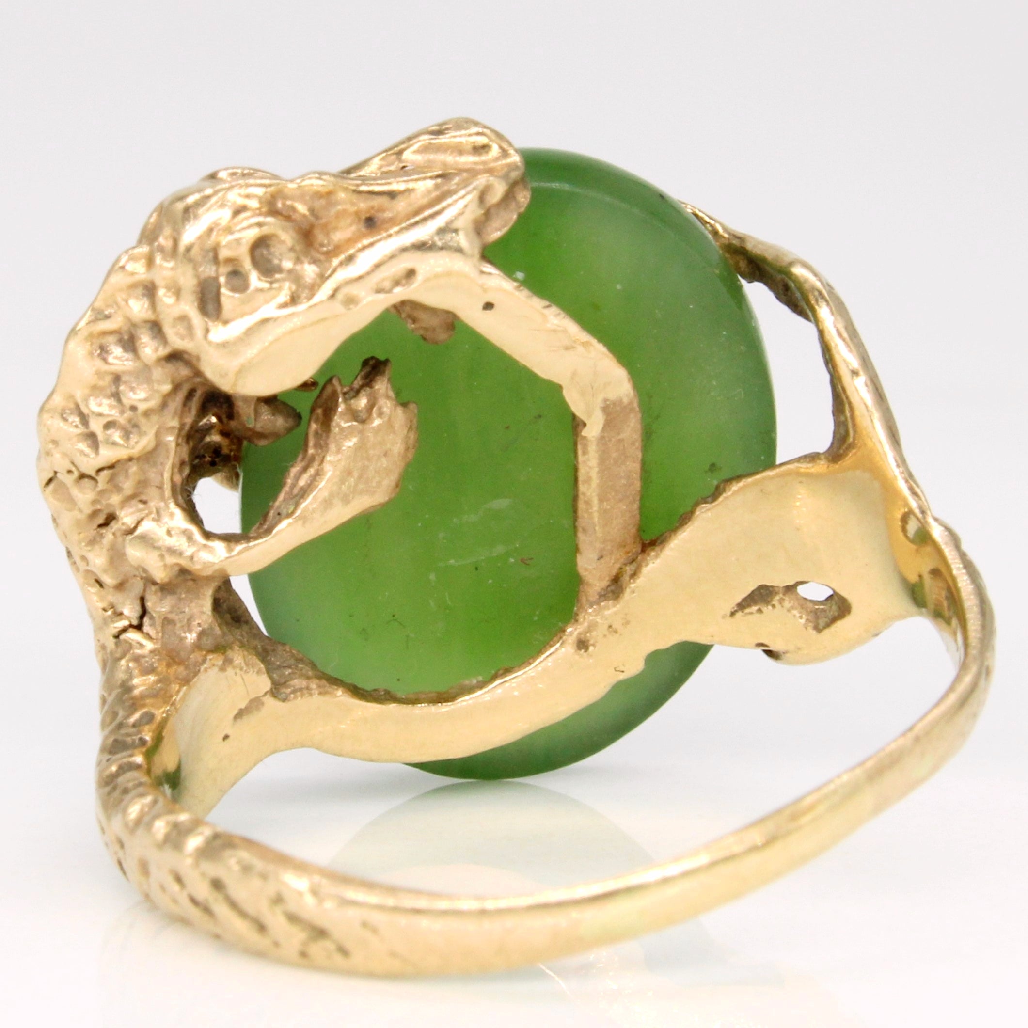 Nephrite Cocktail Ring | 9.70ct | SZ 6 |