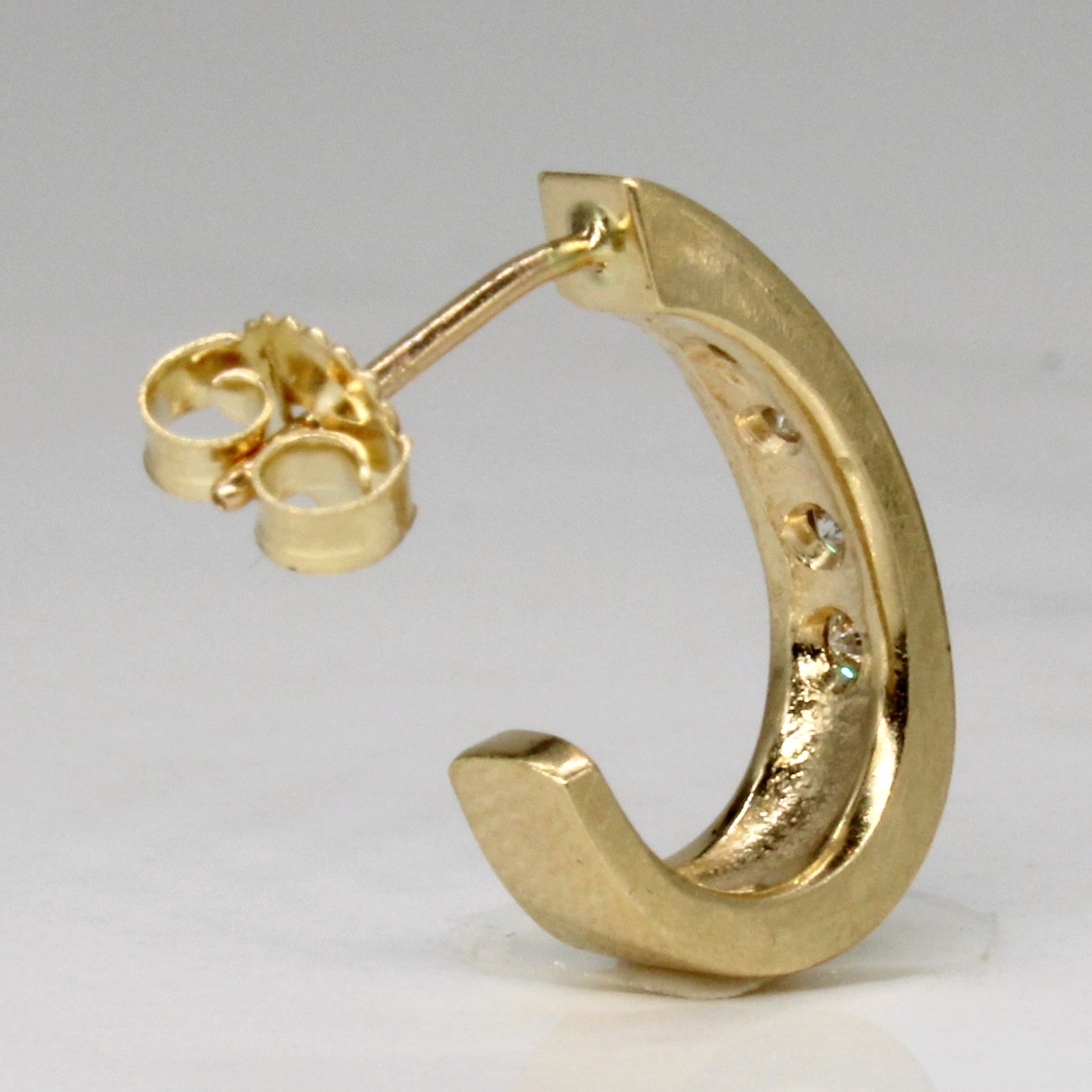 Diamond Half Hoop Earrings | 0.30ctw |