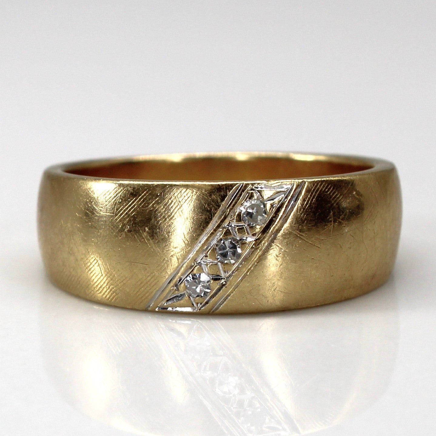 Diamond Solid Gold Band | 0.06ctw | SZ 8.5 |