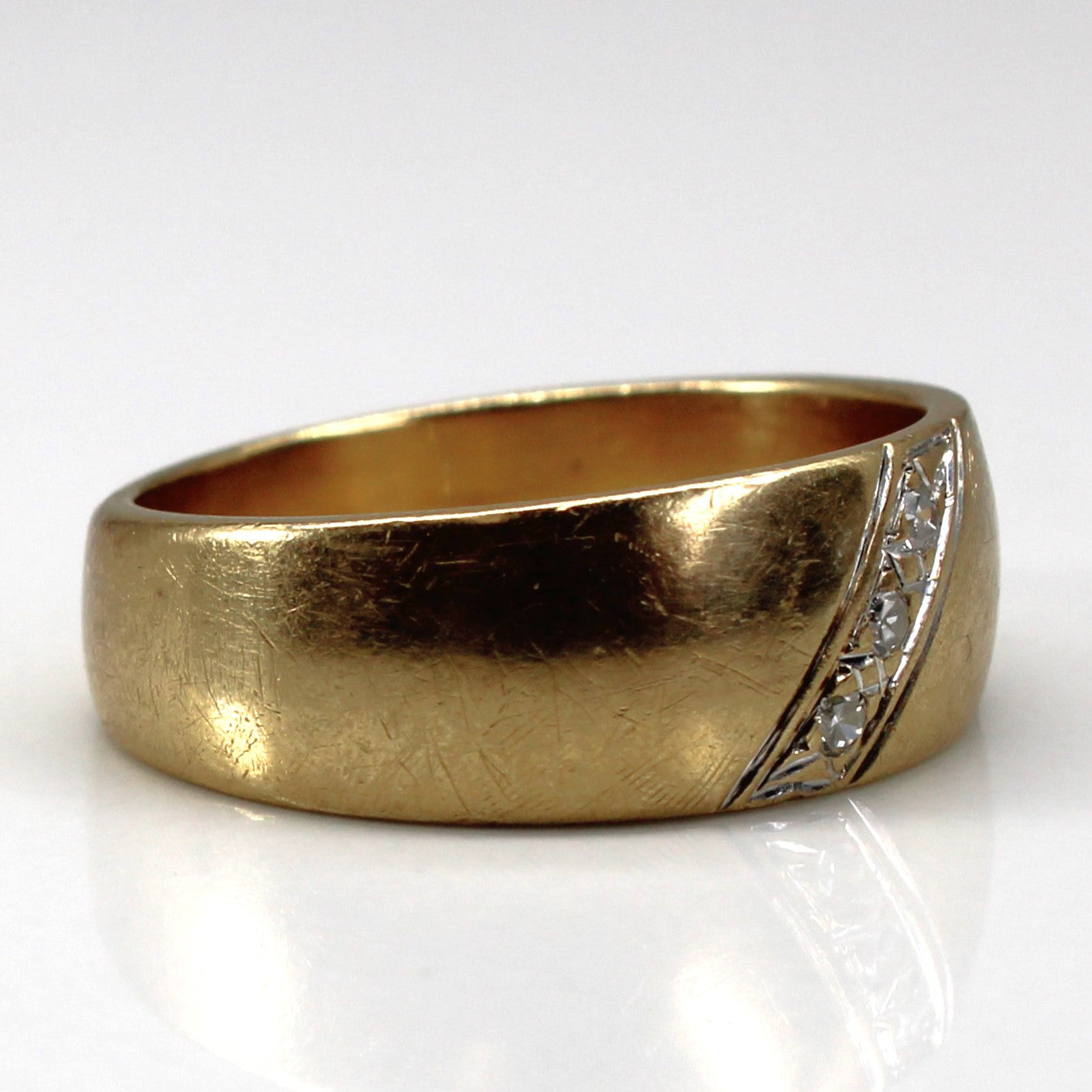 Diamond Solid Gold Band | 0.06ctw | SZ 8.5 |