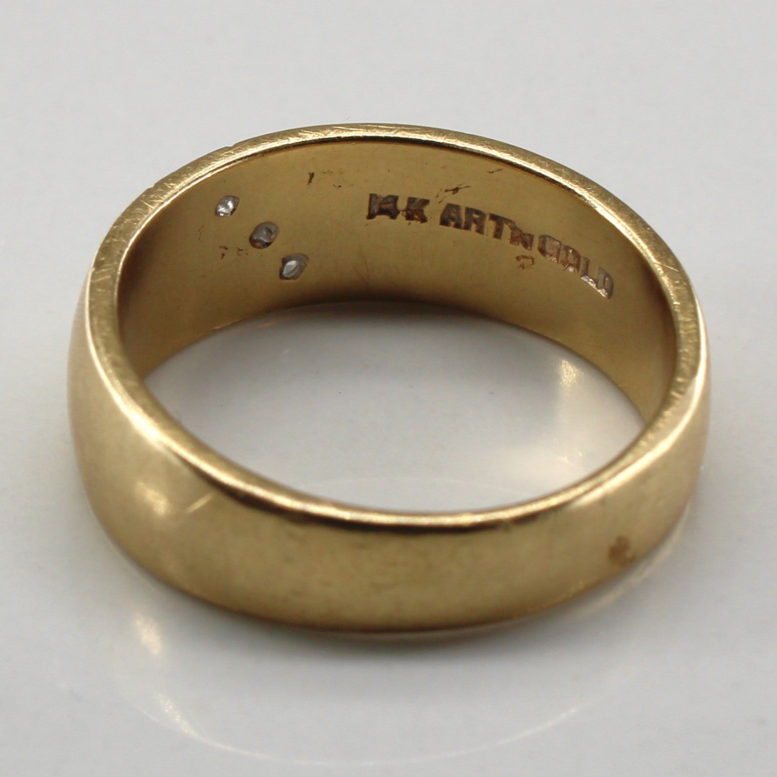 Diamond Solid Gold Band | 0.06ctw | SZ 8.5 |