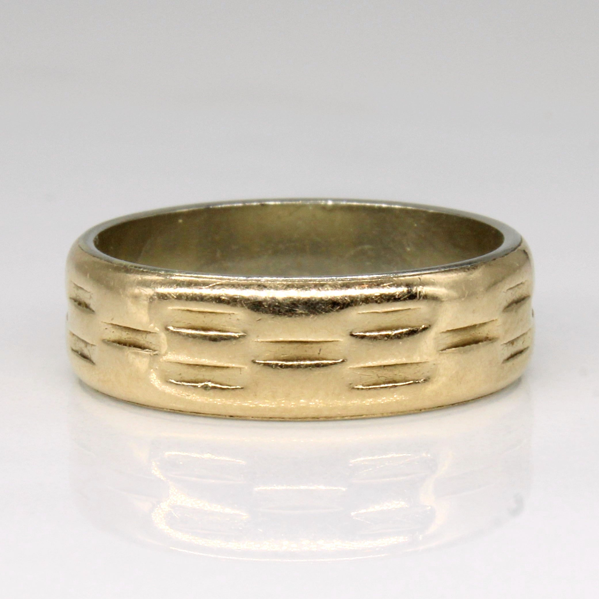 Vintage Canadian 14k Textured Gold Band | SZ 6.75 |