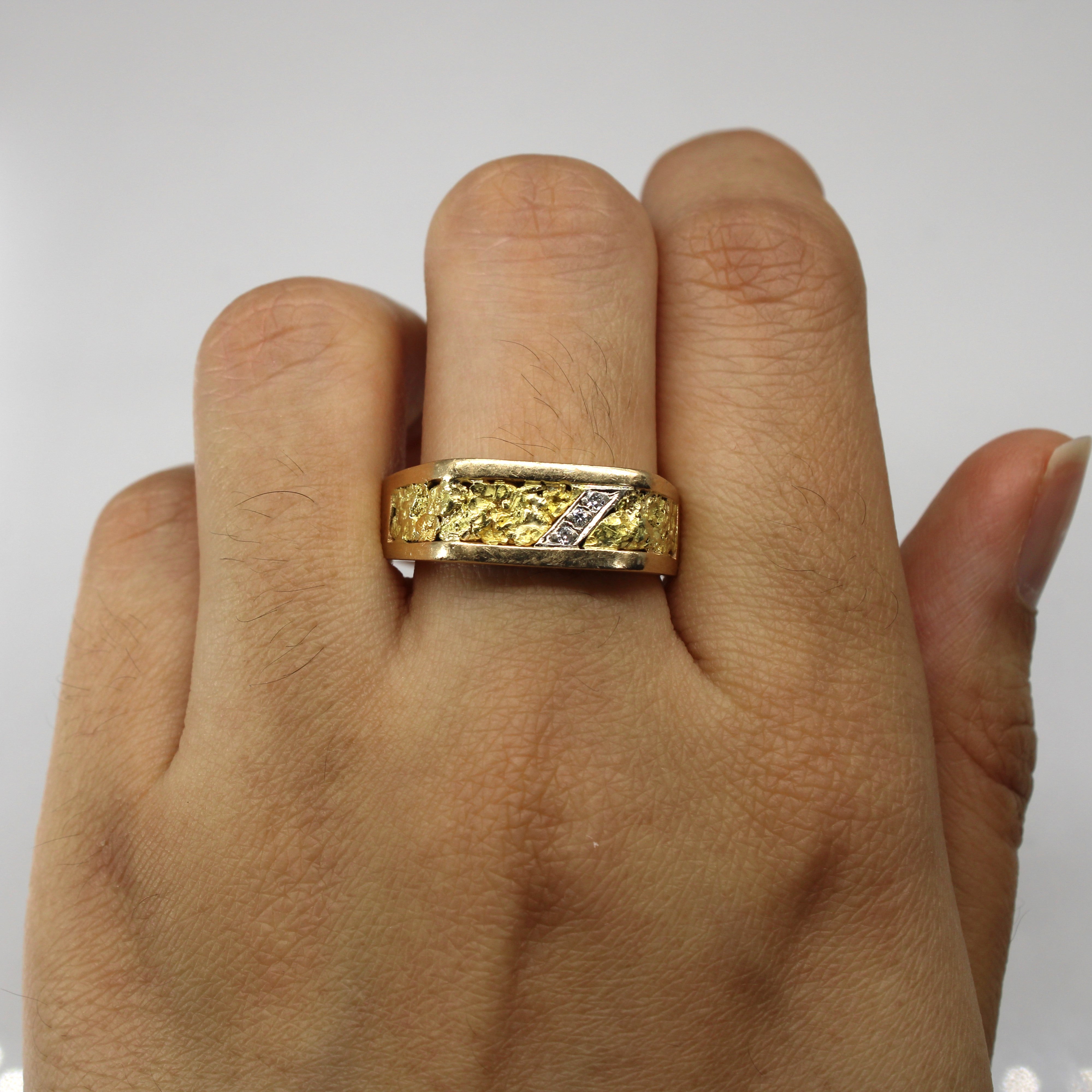 Nugget Filled Diamond Band | 0.04ctw | SZ 11 |
