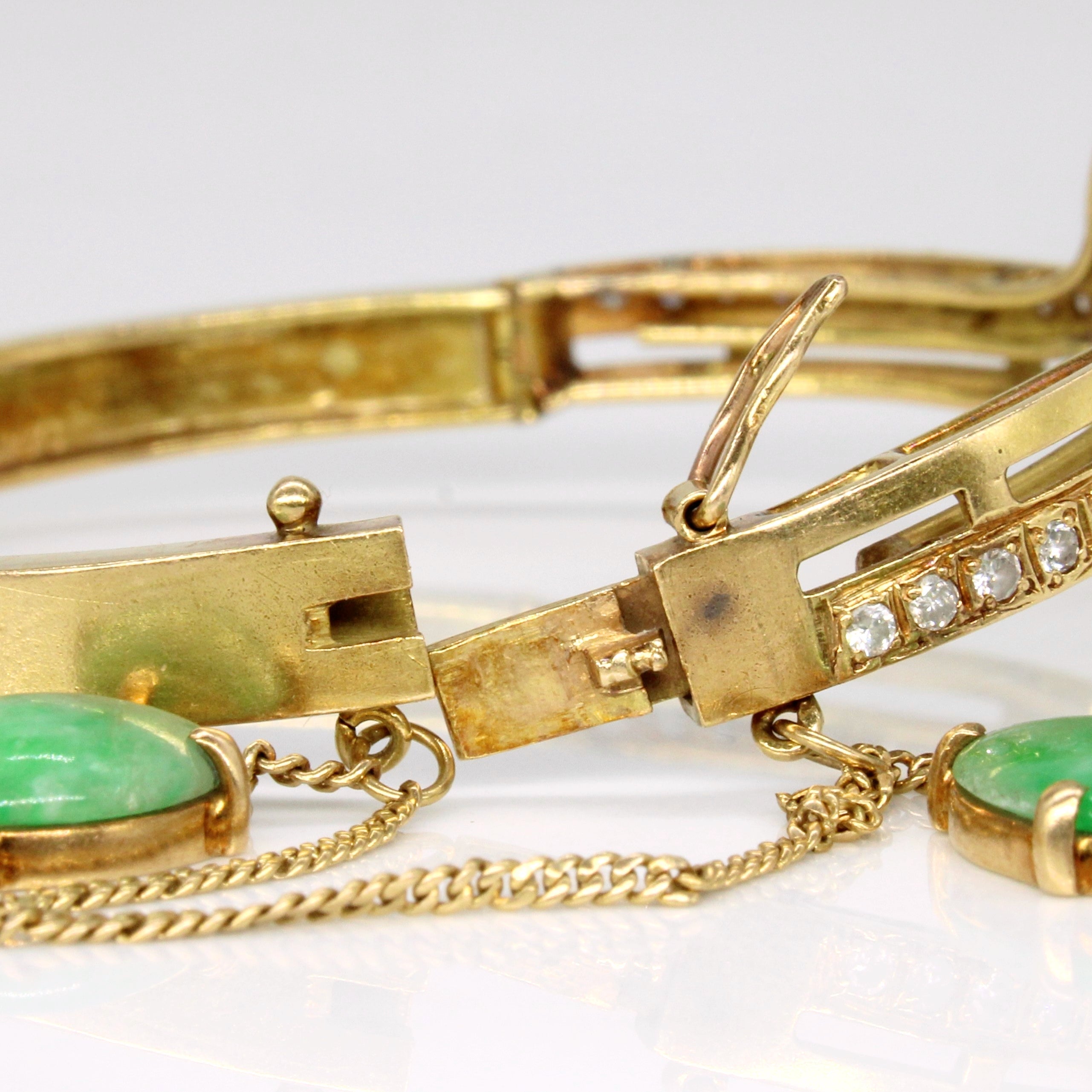 Jadeite & Diamond Bracelet | 12.50ctw, 1.00ctw | 5" |