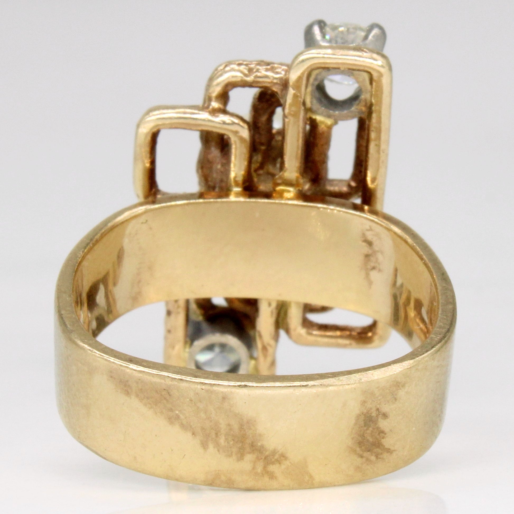Abstract Pearl & Diamond Ring | 0.40ctw | SZ 6.25 |