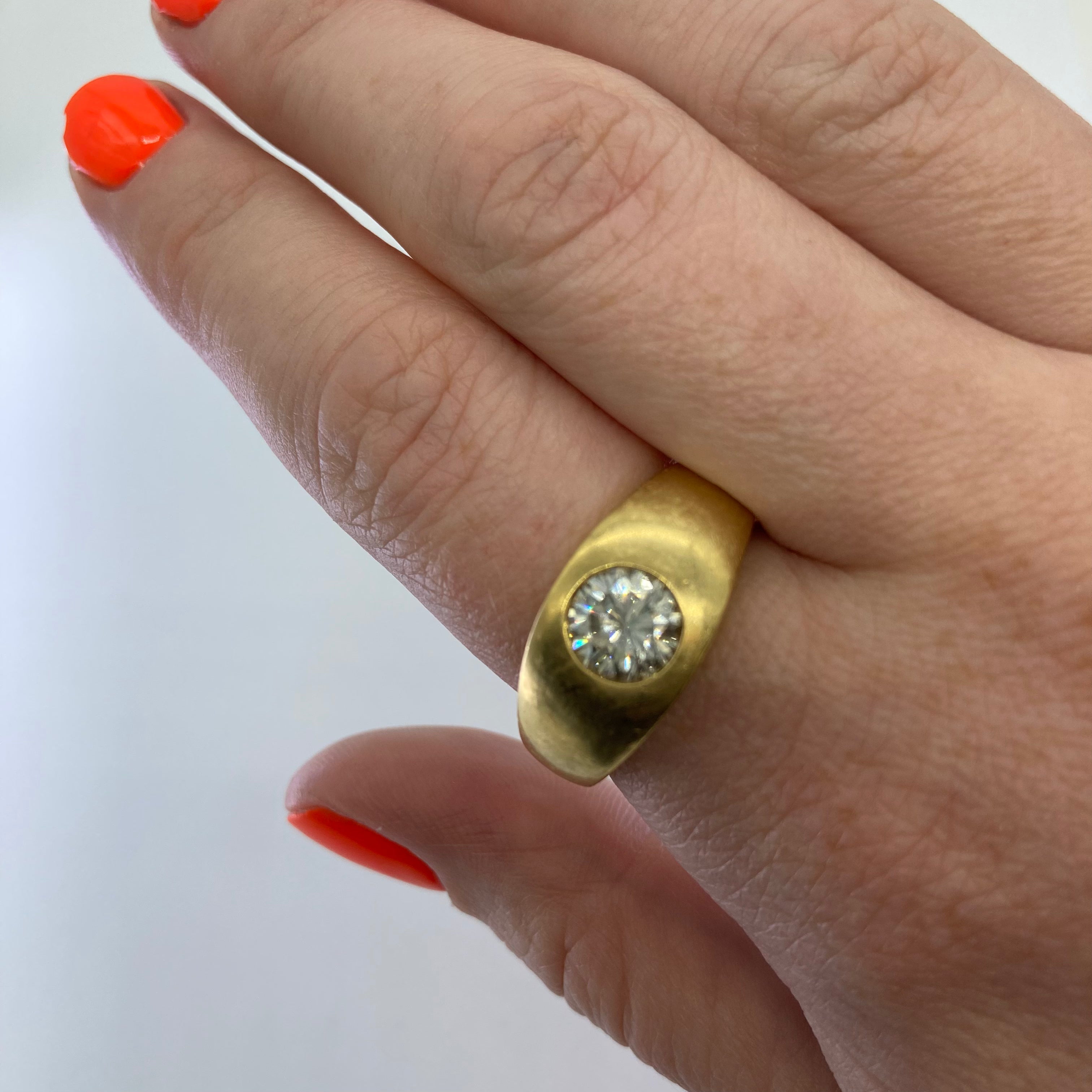 'Birks' Flush Set Solitaire Diamond Ring | 1.21ct | SZ 9.5 |