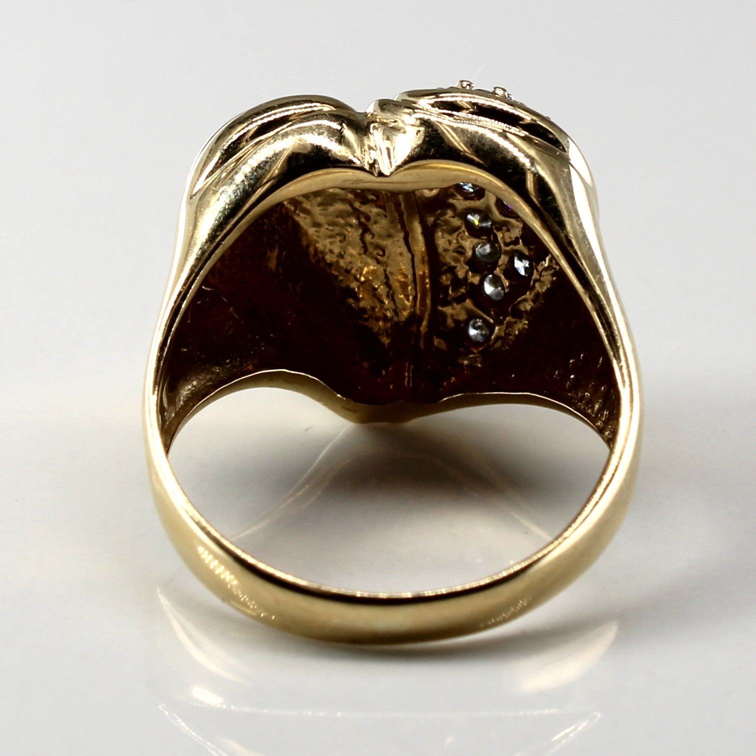 Cluster Diamond Heart Design Gold Ring | 0.40ctw | SZ 5.75 |