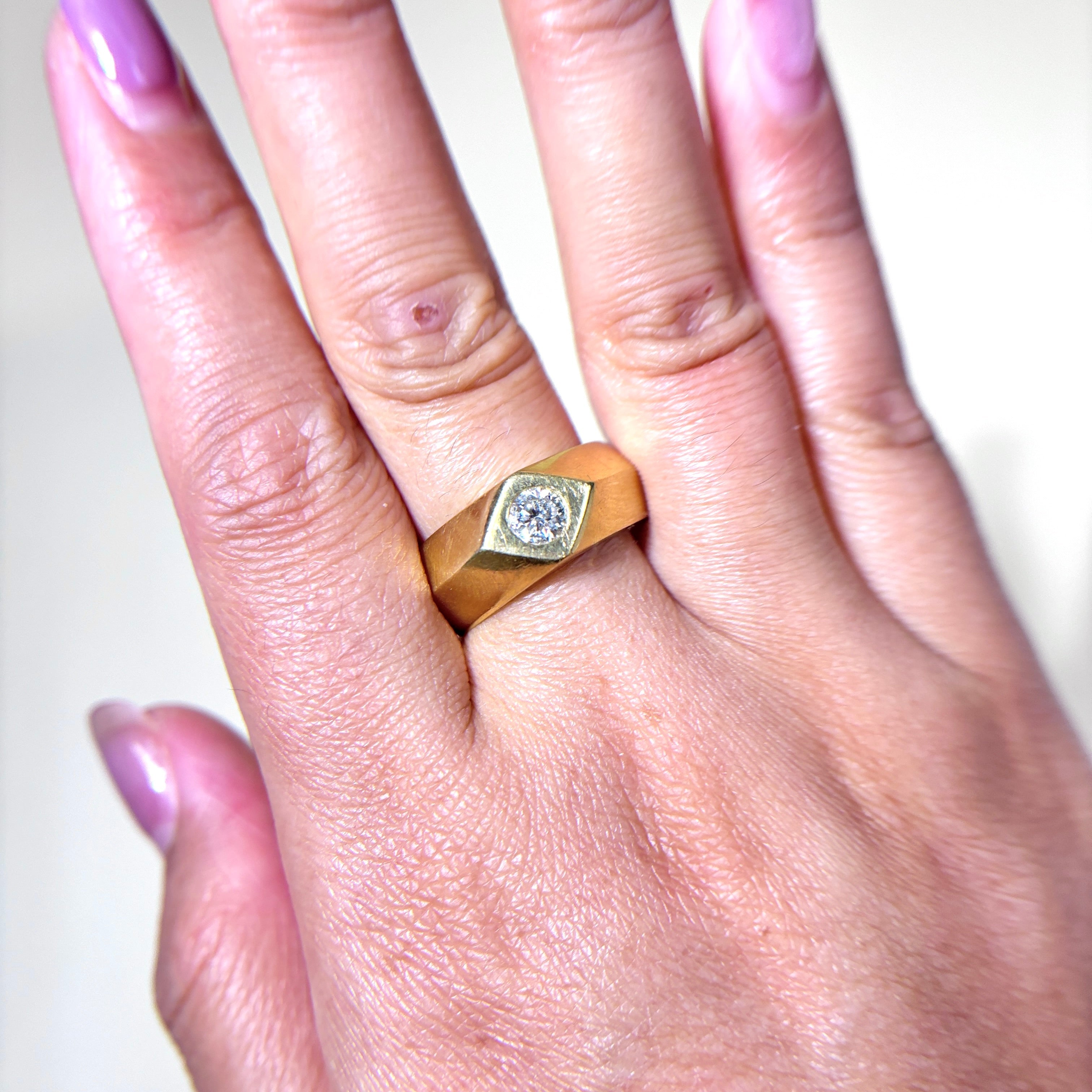 18k Yellow Gold Diamond Ring | 0.48ct | SZ 10.5