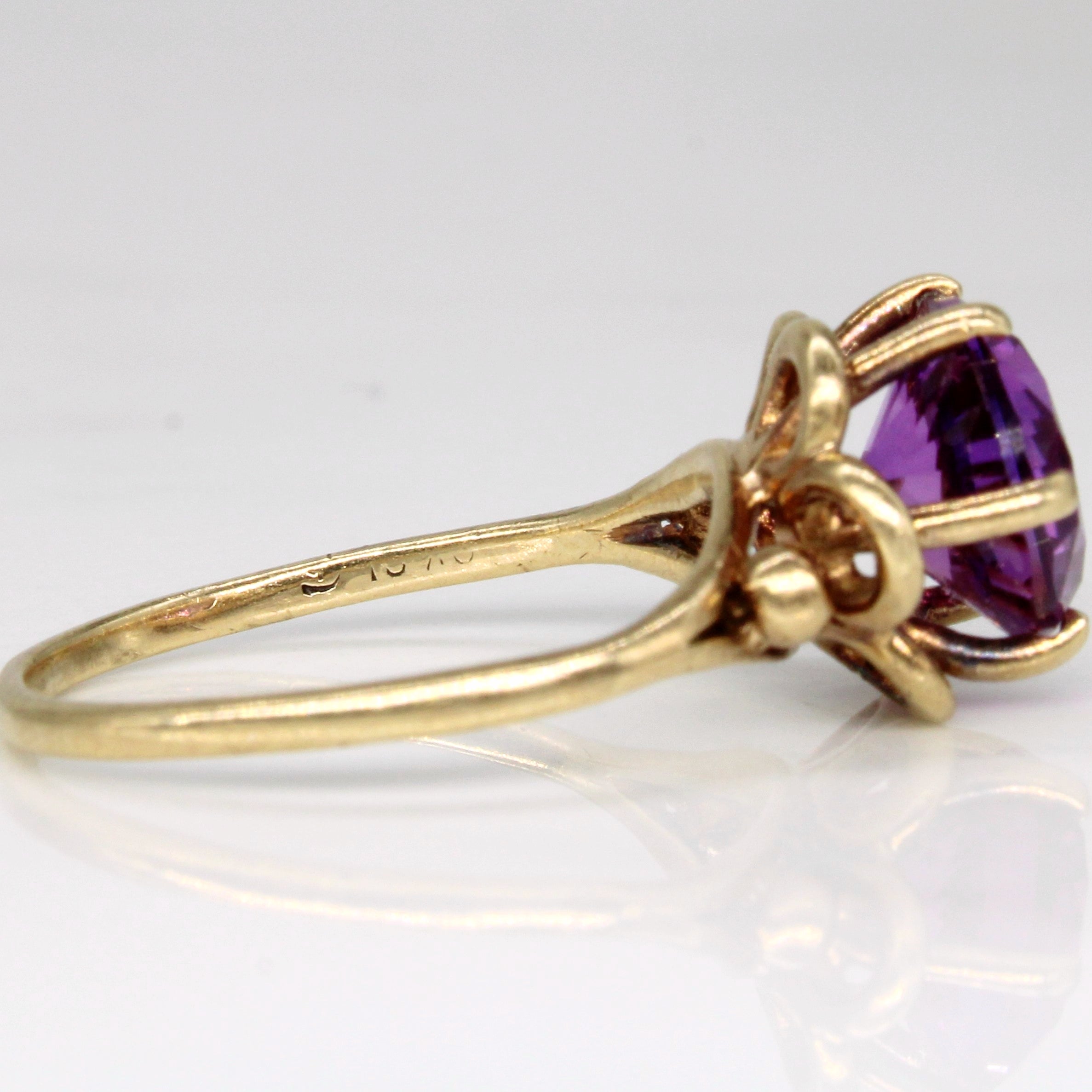 Synthetic Purple Sapphire Cocktail Ring | 2.95ct | SZ 7.75 |
