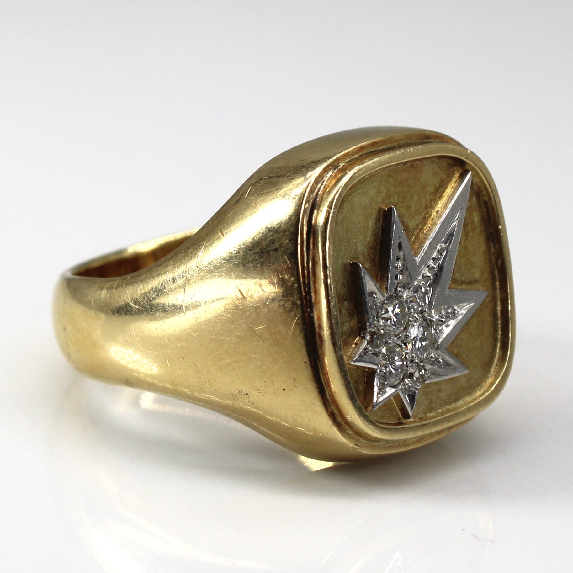Cluster Diamond Heavy Gold Ring | 0.27ctw | SZ 10.25 |