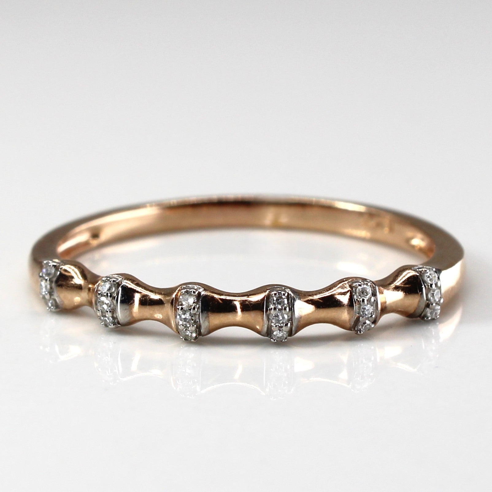 Diamond Rose Gold Ring | 0.06ctw| SZ 11.5 |
