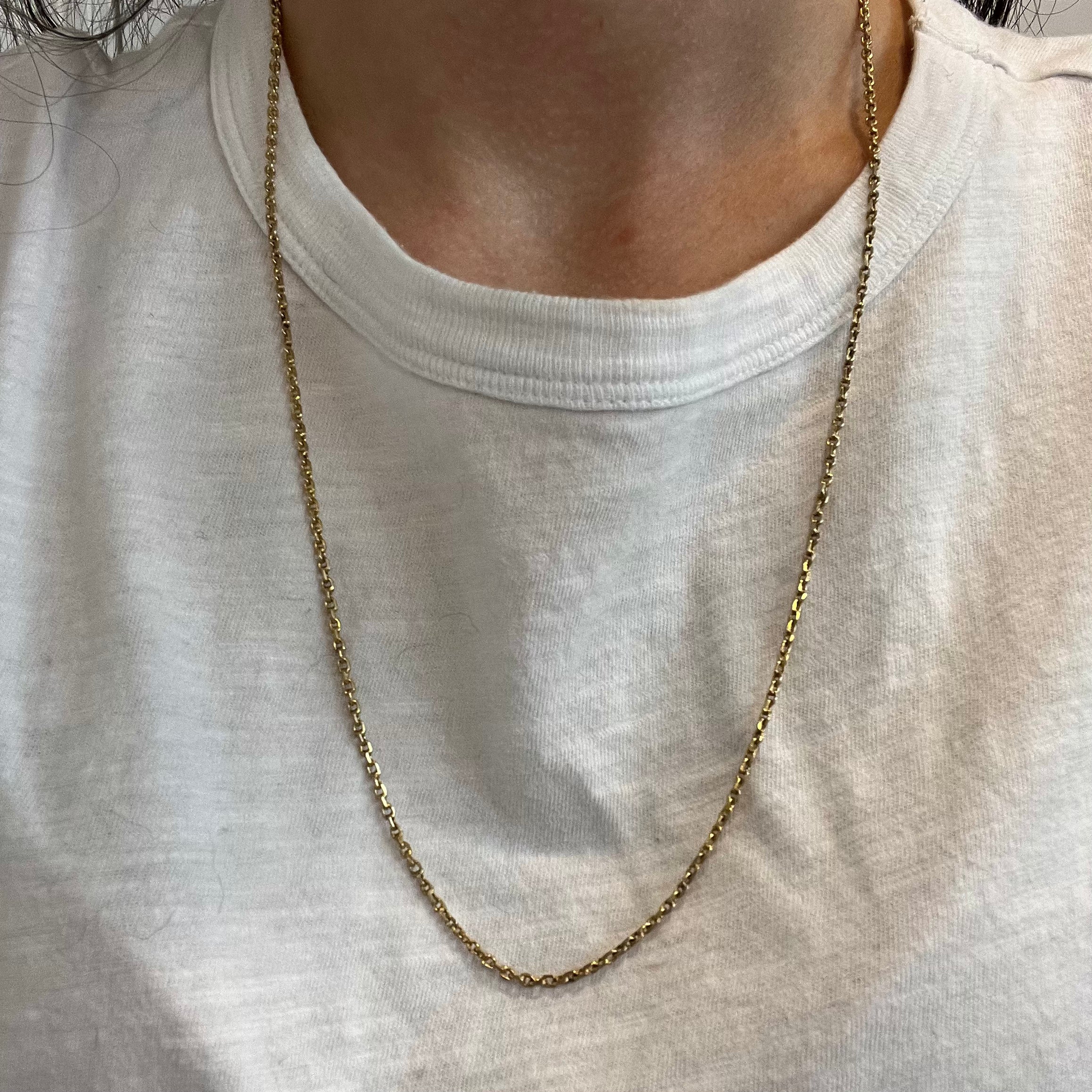 14k Yellow Gold Rolo Link Chain | 24"|