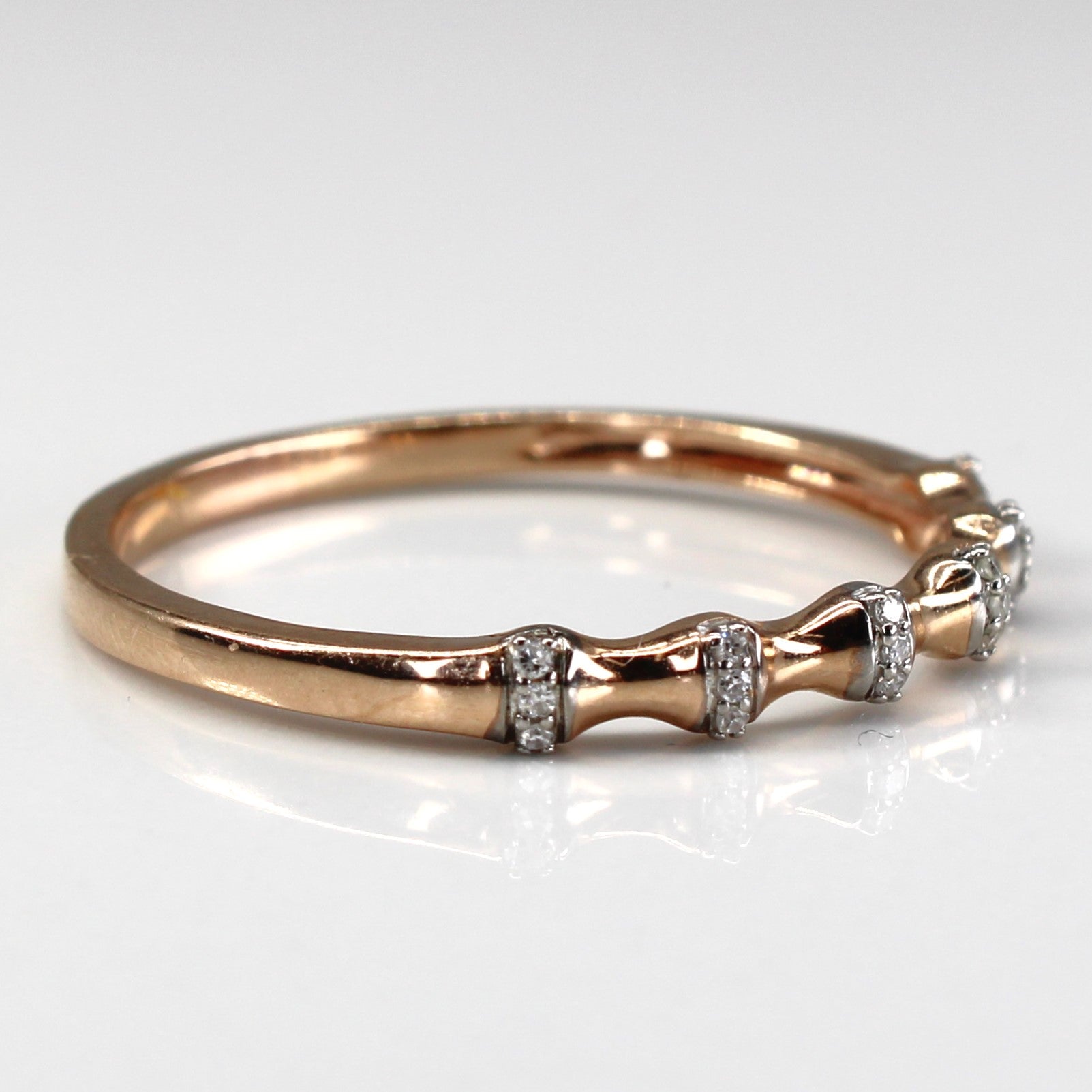 Diamond Rose Gold Ring | 0.06ctw| SZ 11.5 |