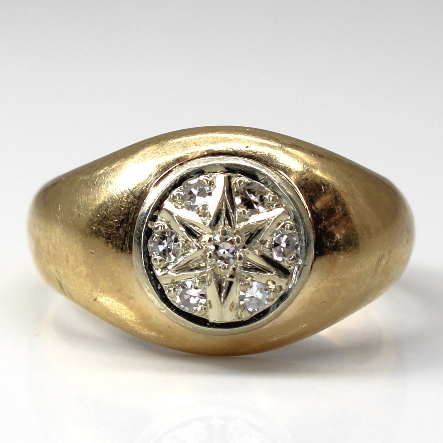 Star Dome Diamond Ring | 0.17ctw | SZ 8.75 |
