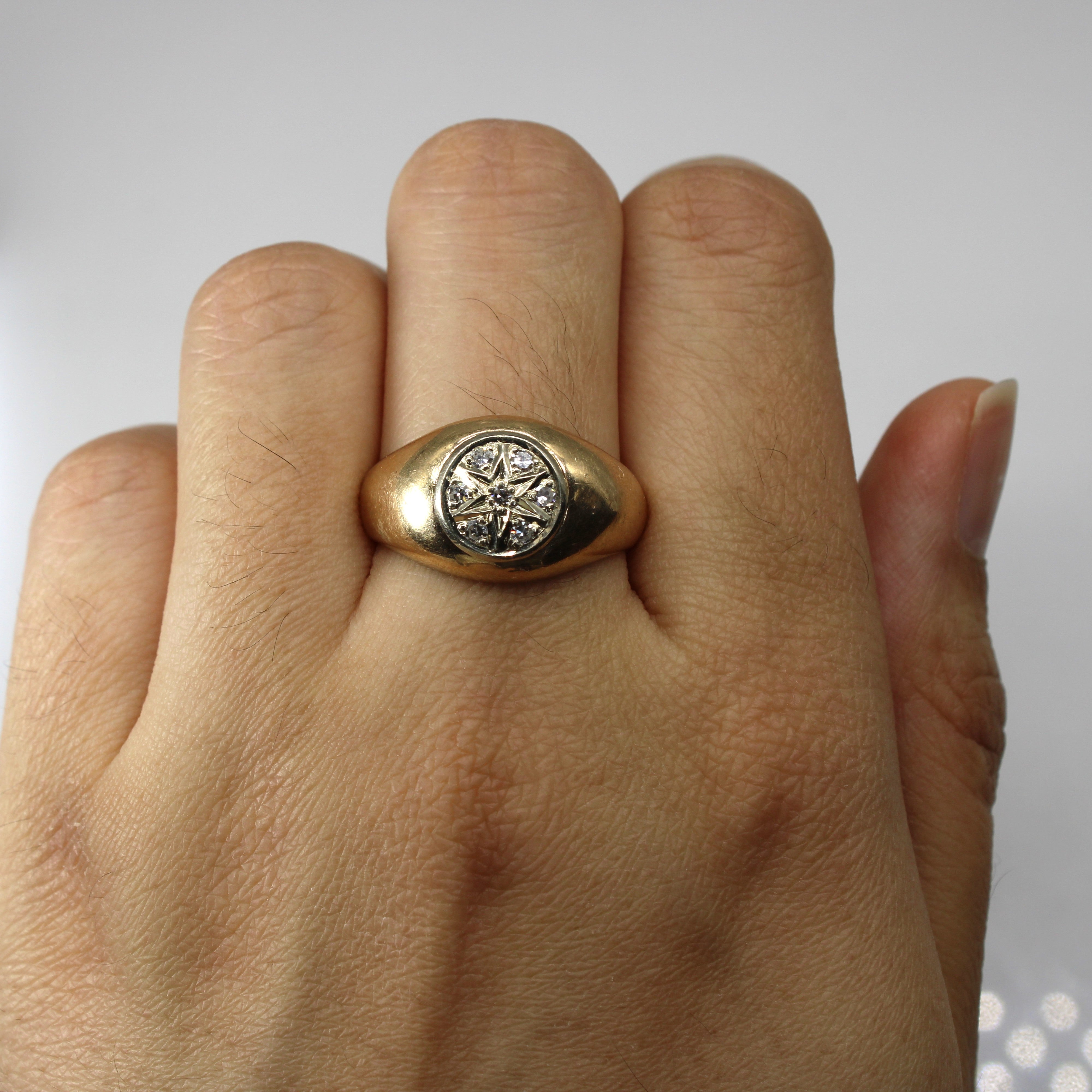 Star Dome Diamond Ring | 0.17ctw | SZ 8.75 |