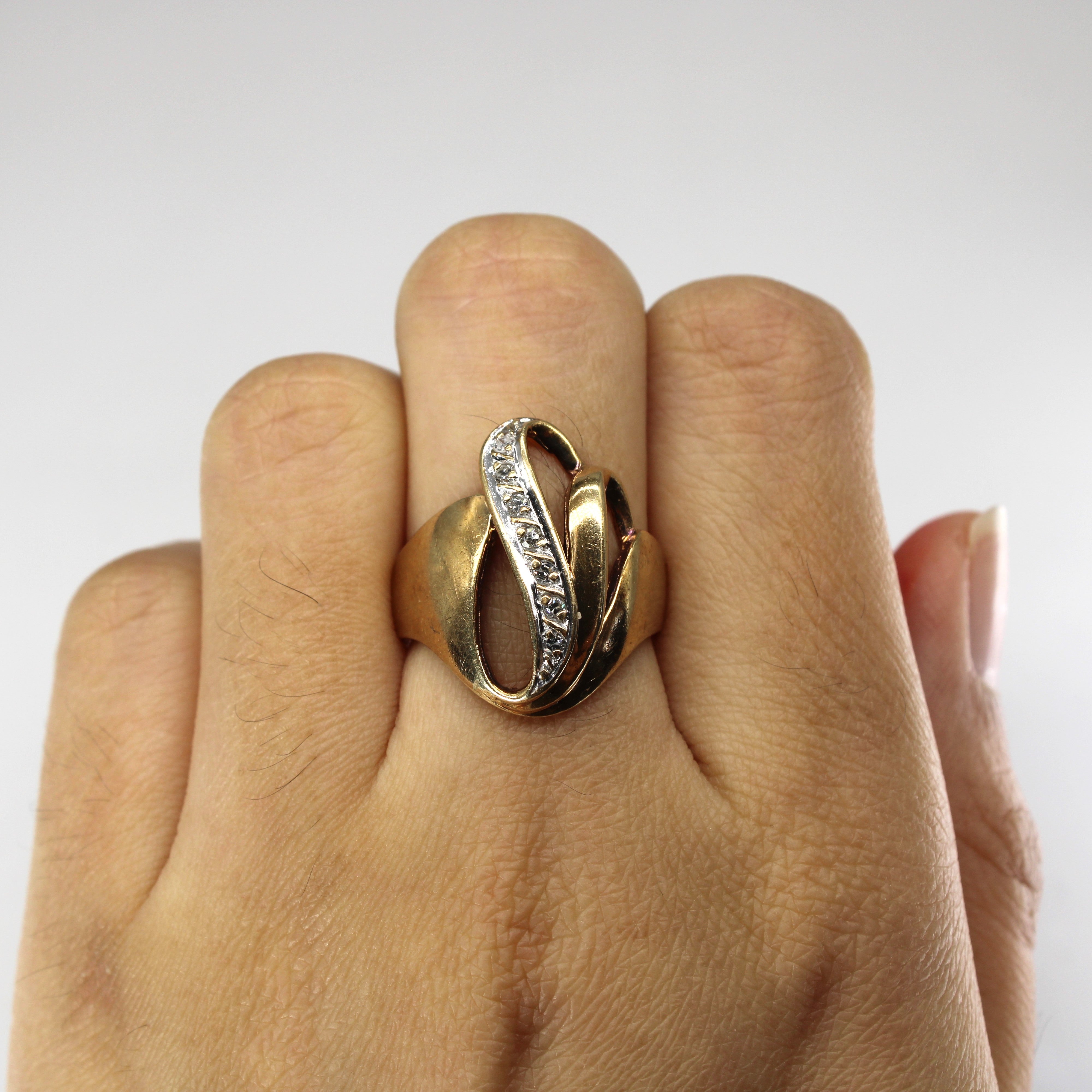 Diamond Wave Ring | 0.14ctw | SZ 7 |