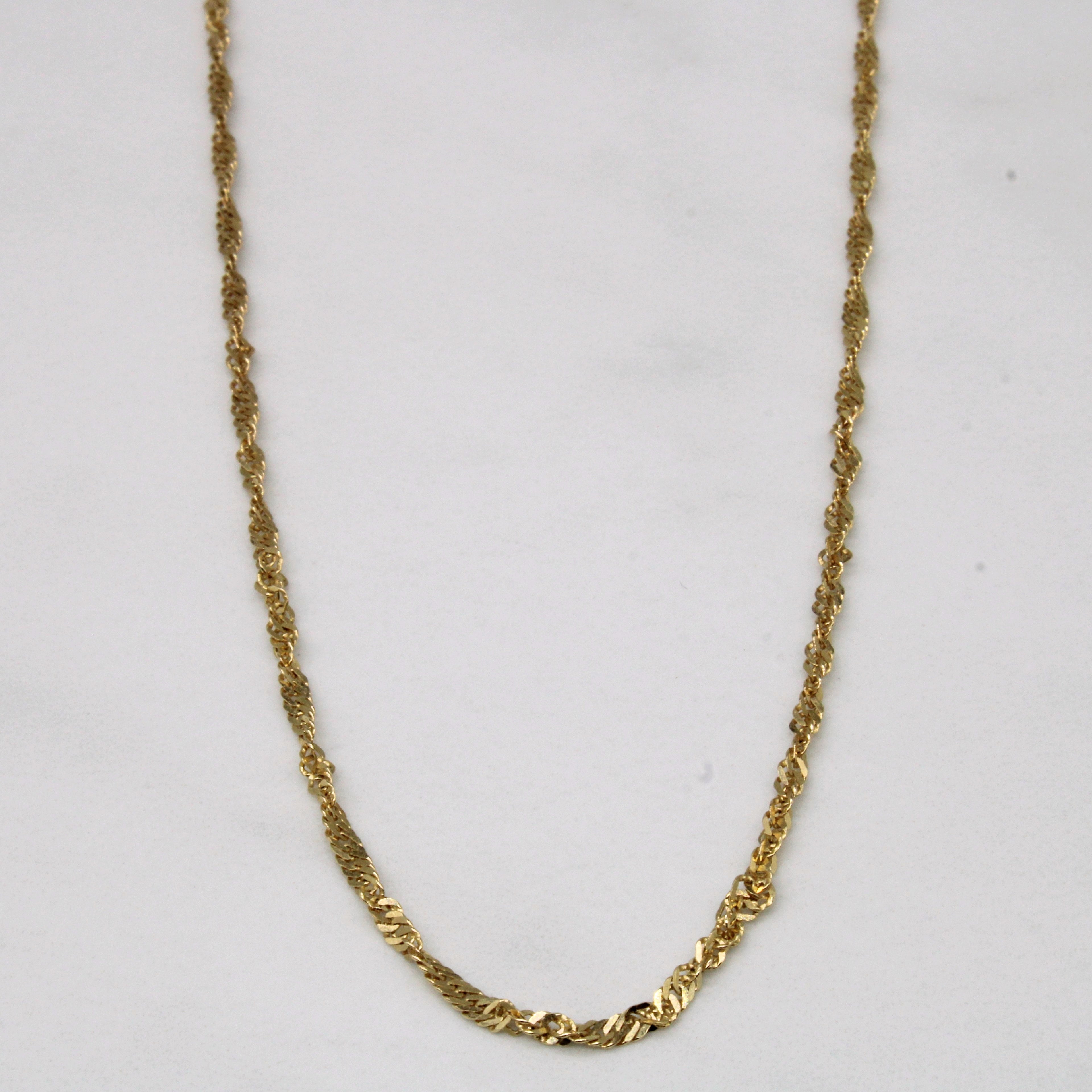 10k Yellow Gold Rope Chain | 18" |