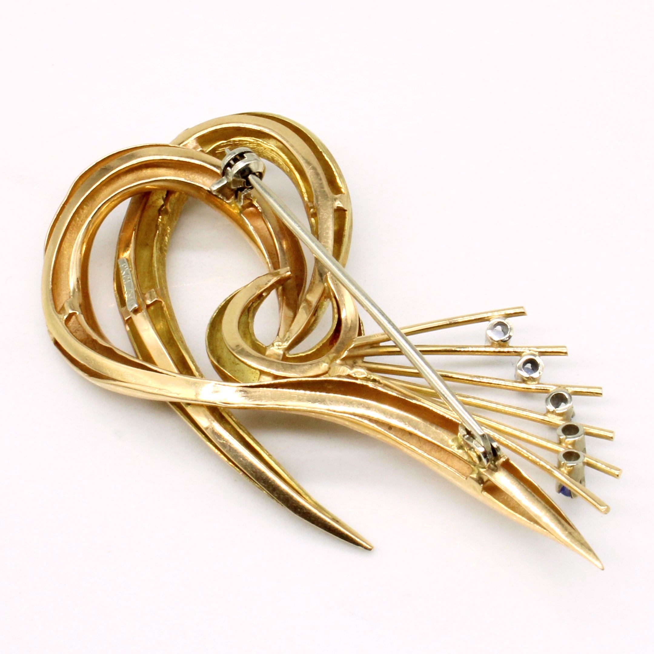 Ornate Sapphire Brooch | 0.16ctw |