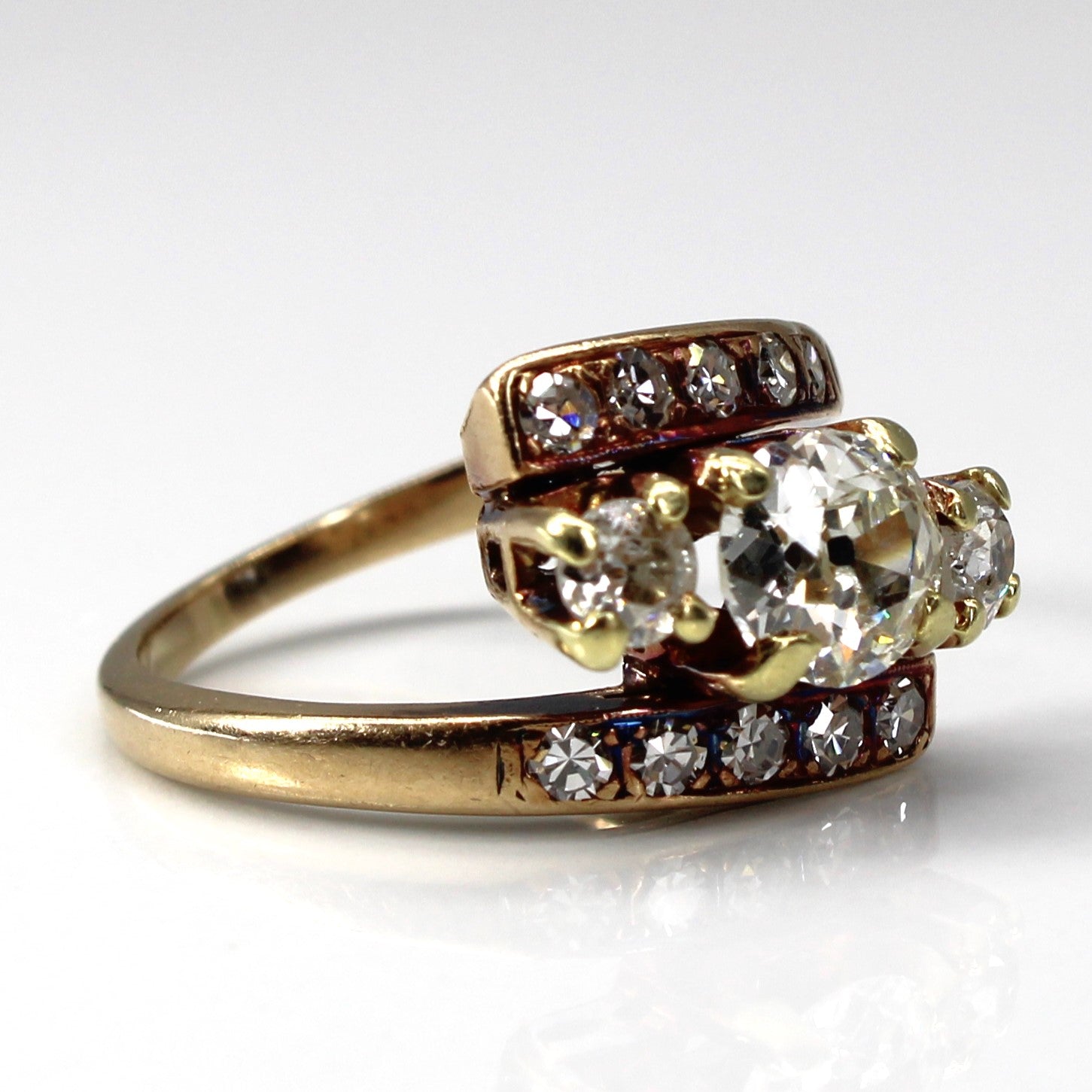 Bypass Vintage Diamond Ring | 1.45ctw | SZ 5.5 |