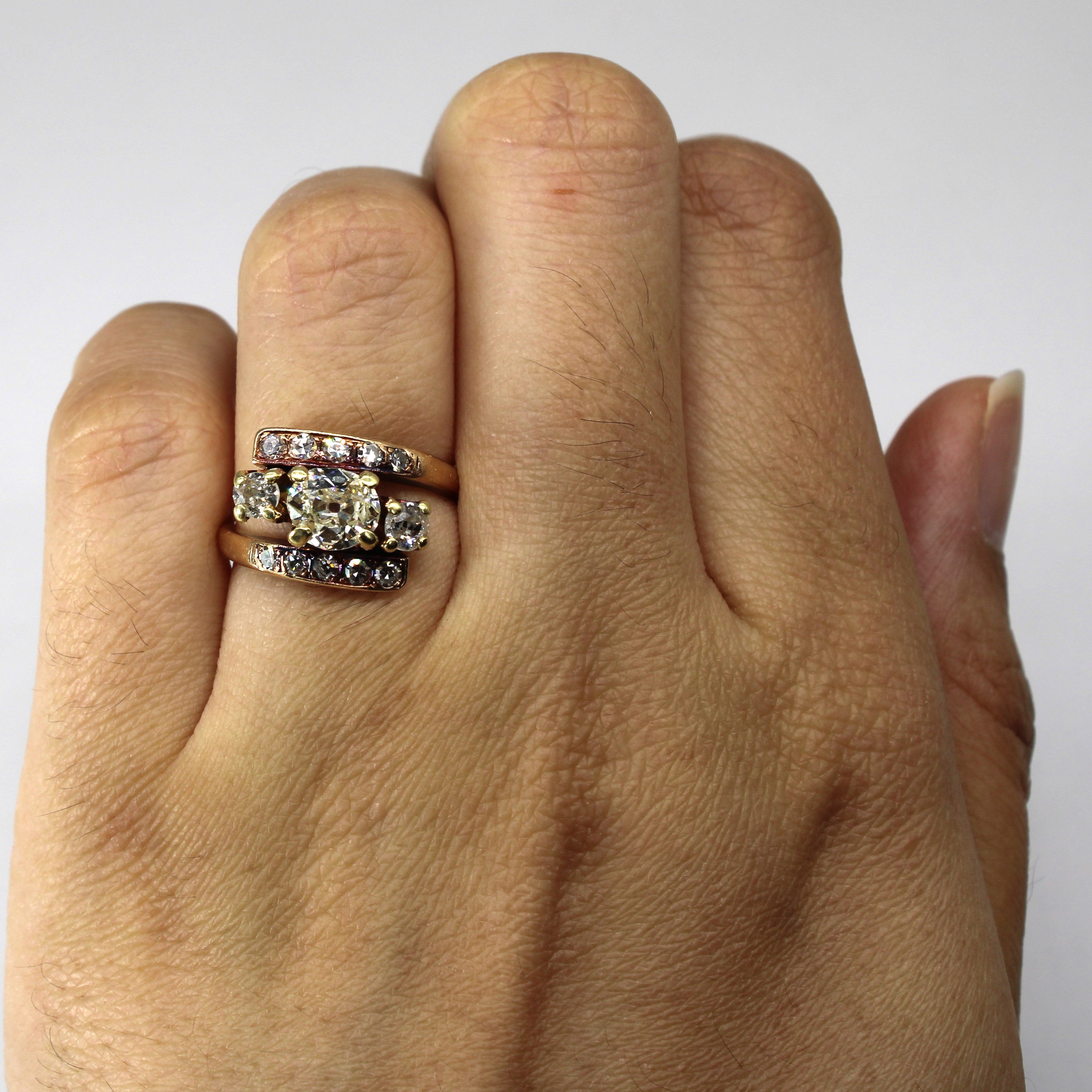 Bypass Vintage Diamond Ring | 1.45ctw | SZ 5.5 |