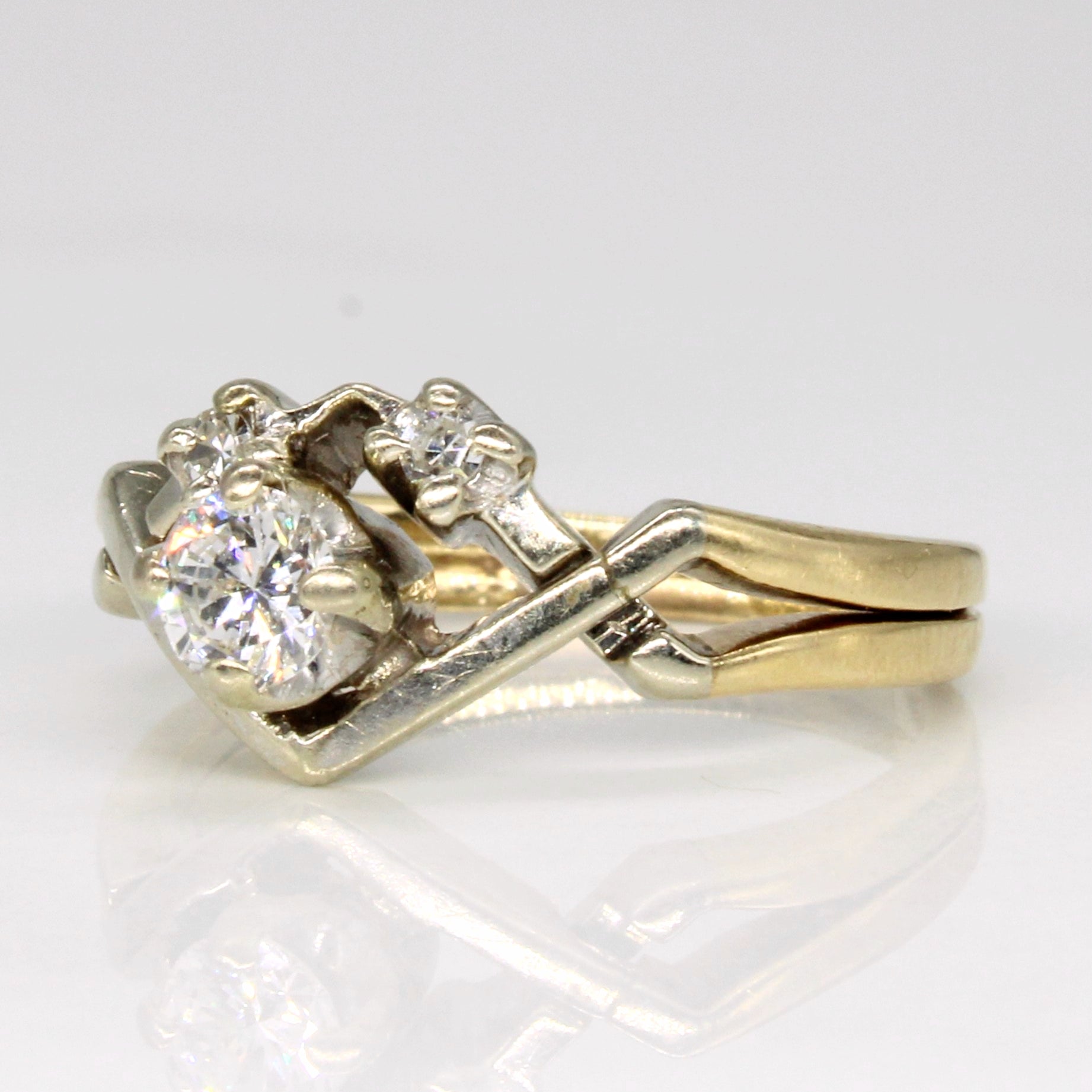 Diamond Wedding & Engagement Fused Rings | 0.56ctw | SZ 5 |